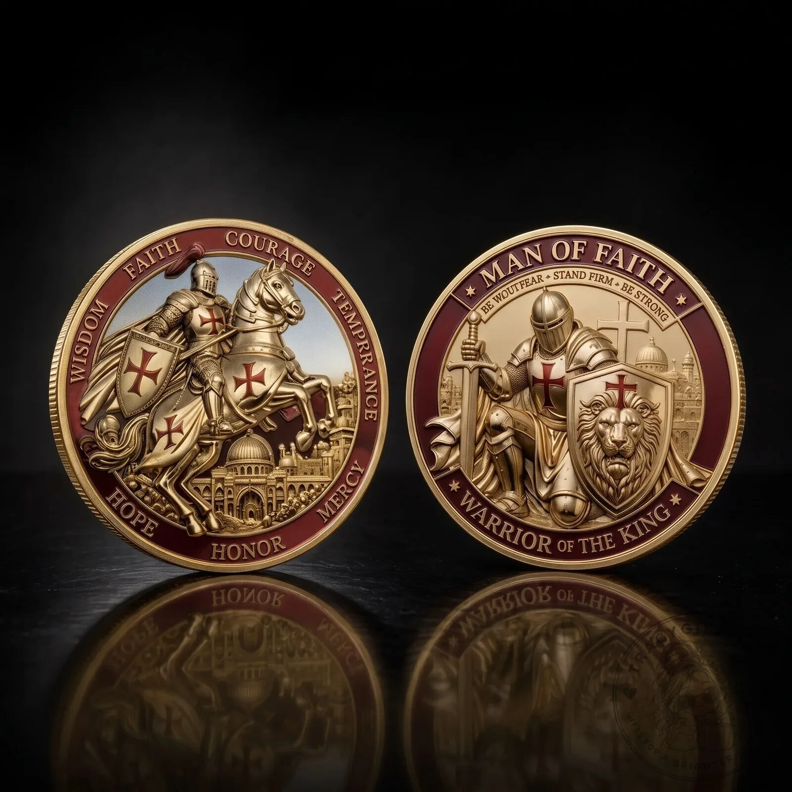 Knights Templar Crusader Man of Faith Commemorative Coin