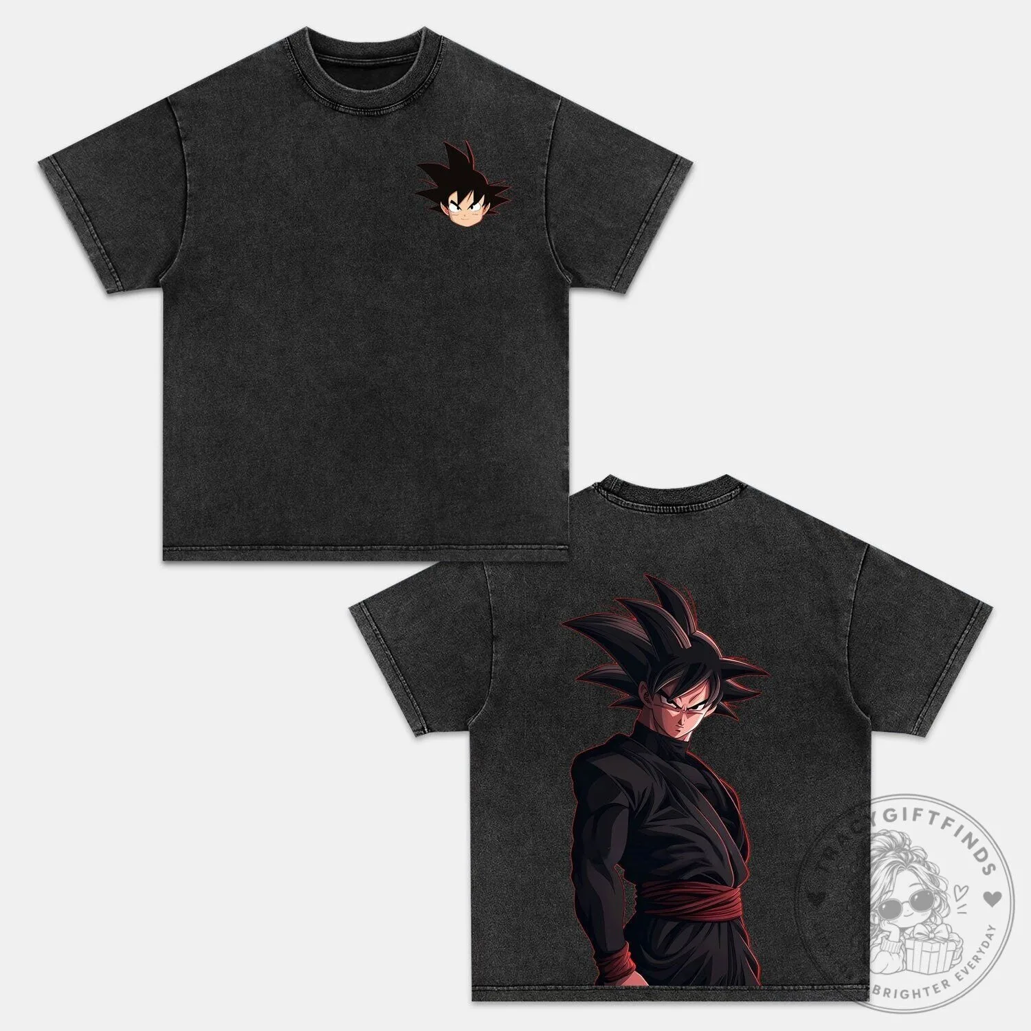 Dragon Ball Super Goku Black Rose Anime Inspired Vintage Washed T-Shirt