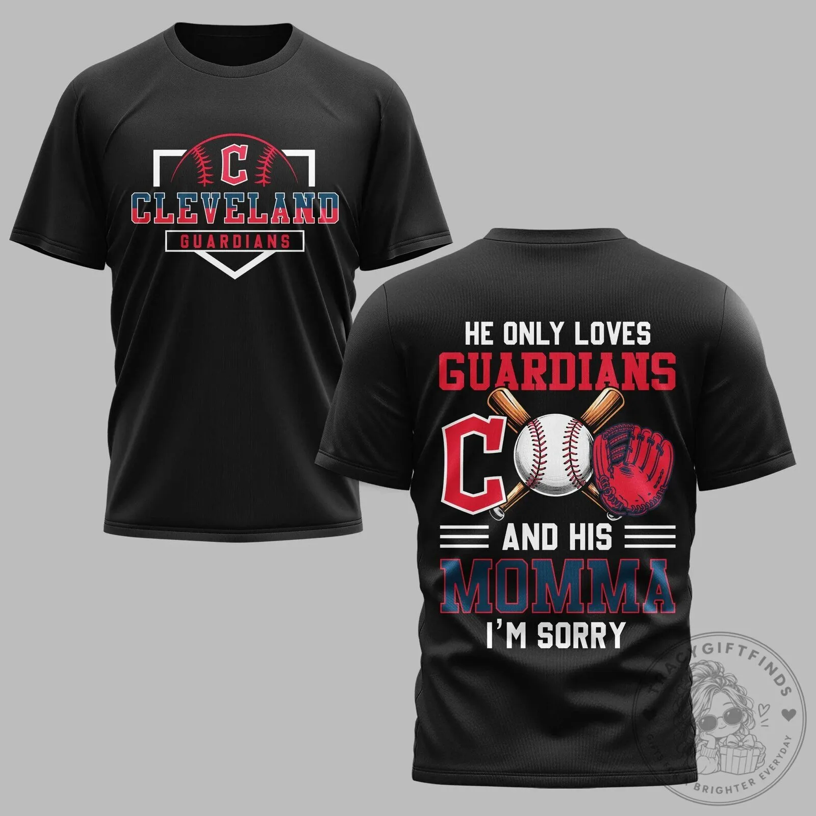 Cleveland Guardians Baseball Momma Fan Graphic T-Shirt 1 Cleveland Guardians Baseball Momma Fan Graphic T-Shirt