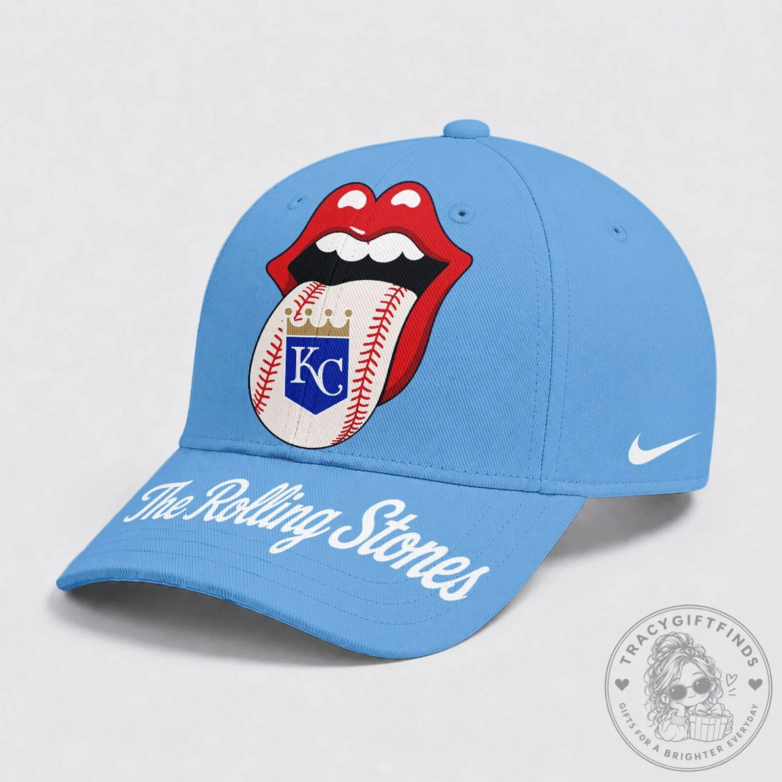 Kansas City Royals Baseball The Rolling Stones Tongue Logo Cap Hat