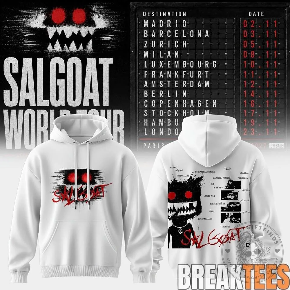 Salgoat World Tour Concert White Hoodie