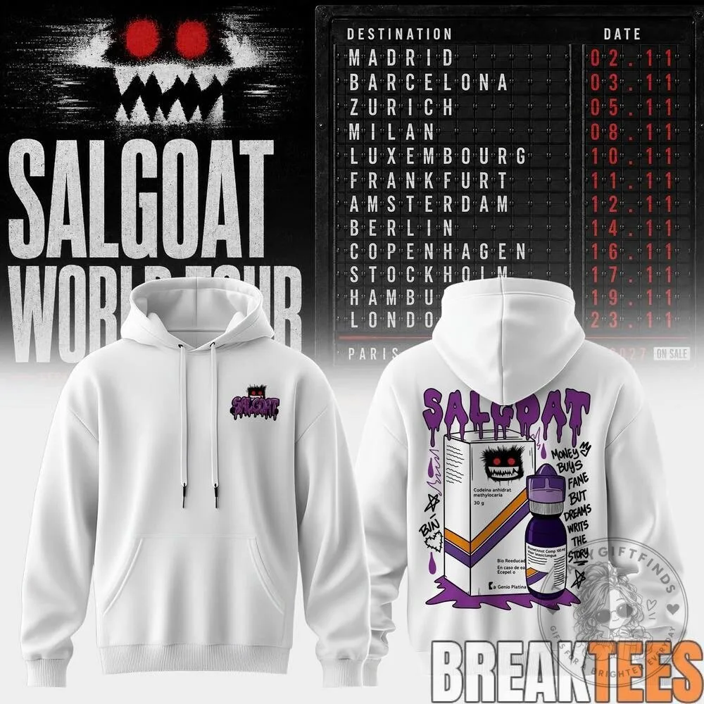 Salgoat World Tour Concert White Hoodie 12 Salgoat World Tour Concert White Hoodie