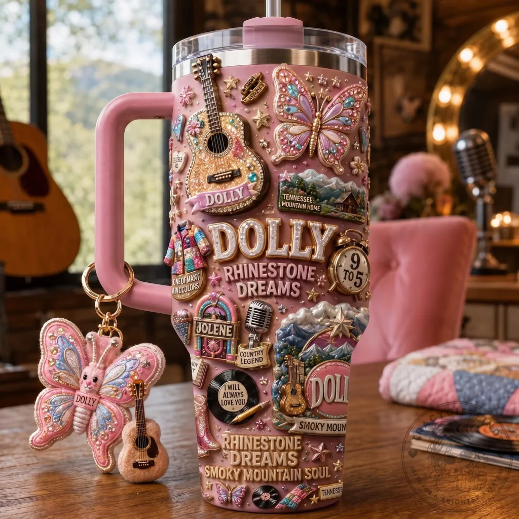 Dolly Parton Rhinestone Dreams 40oz Tumbler With Handle Dolly Parton Rhinestone Dreams 40oz Tumbler With Handle
