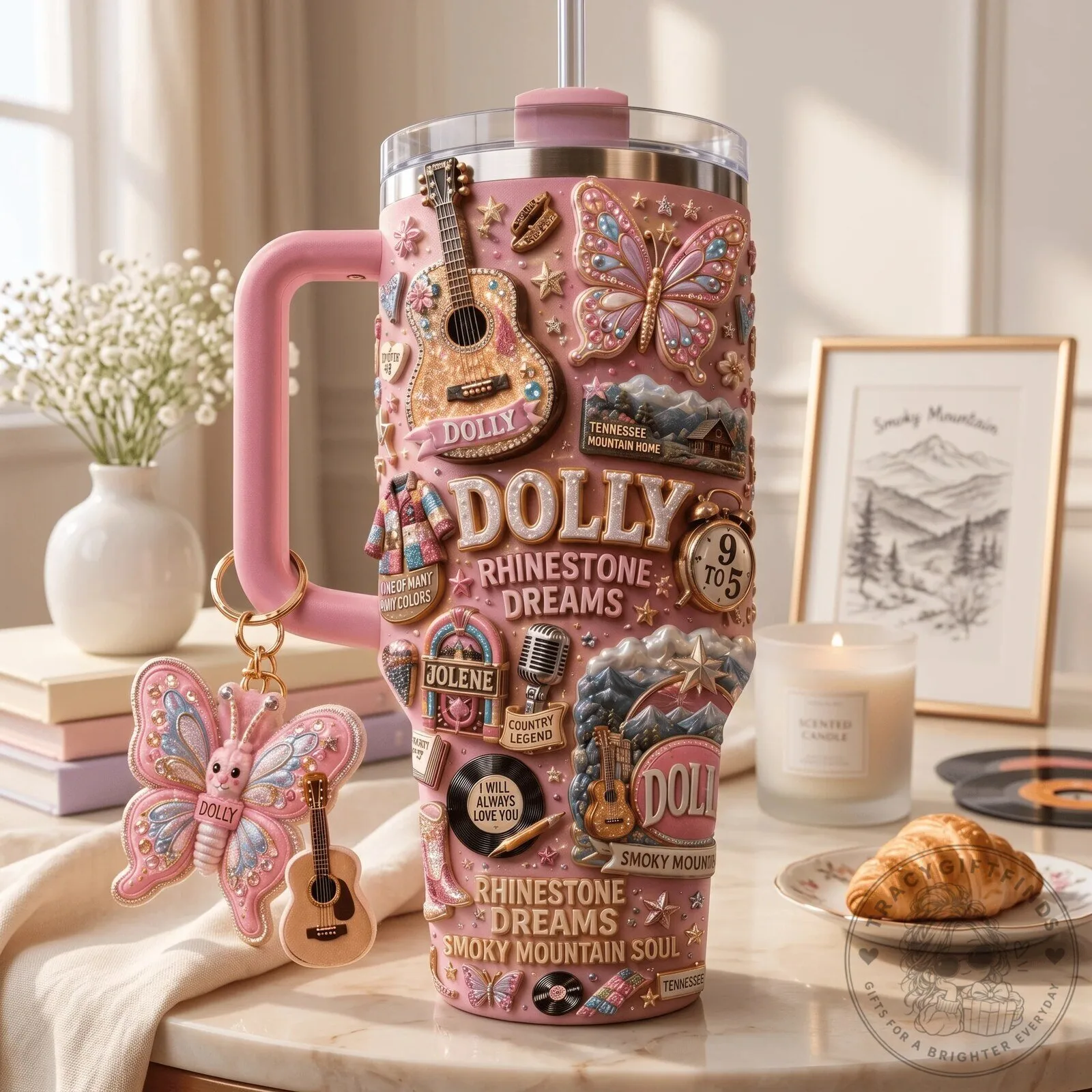 Dolly Parton Rhinestone Dreams 40oz Tumbler With Handle 9 Dolly Parton Rhinestone Dreams 40oz Tumbler With Handle