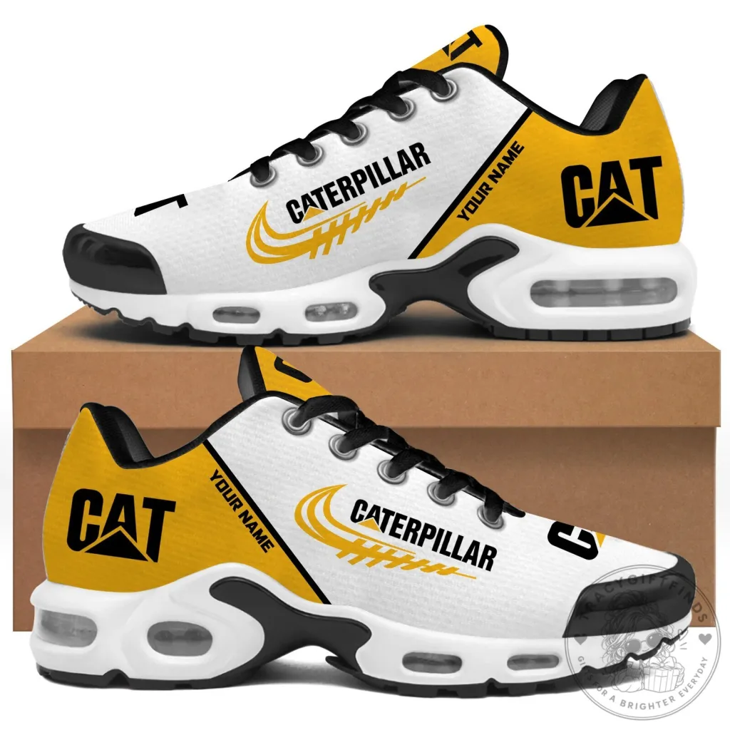 Caterpillar Personalized Air Cushion Sneakers, Custom Name Construction Shoes Caterpillar Personalized Air Cushion Sneakers, Custom Name Construction Shoes