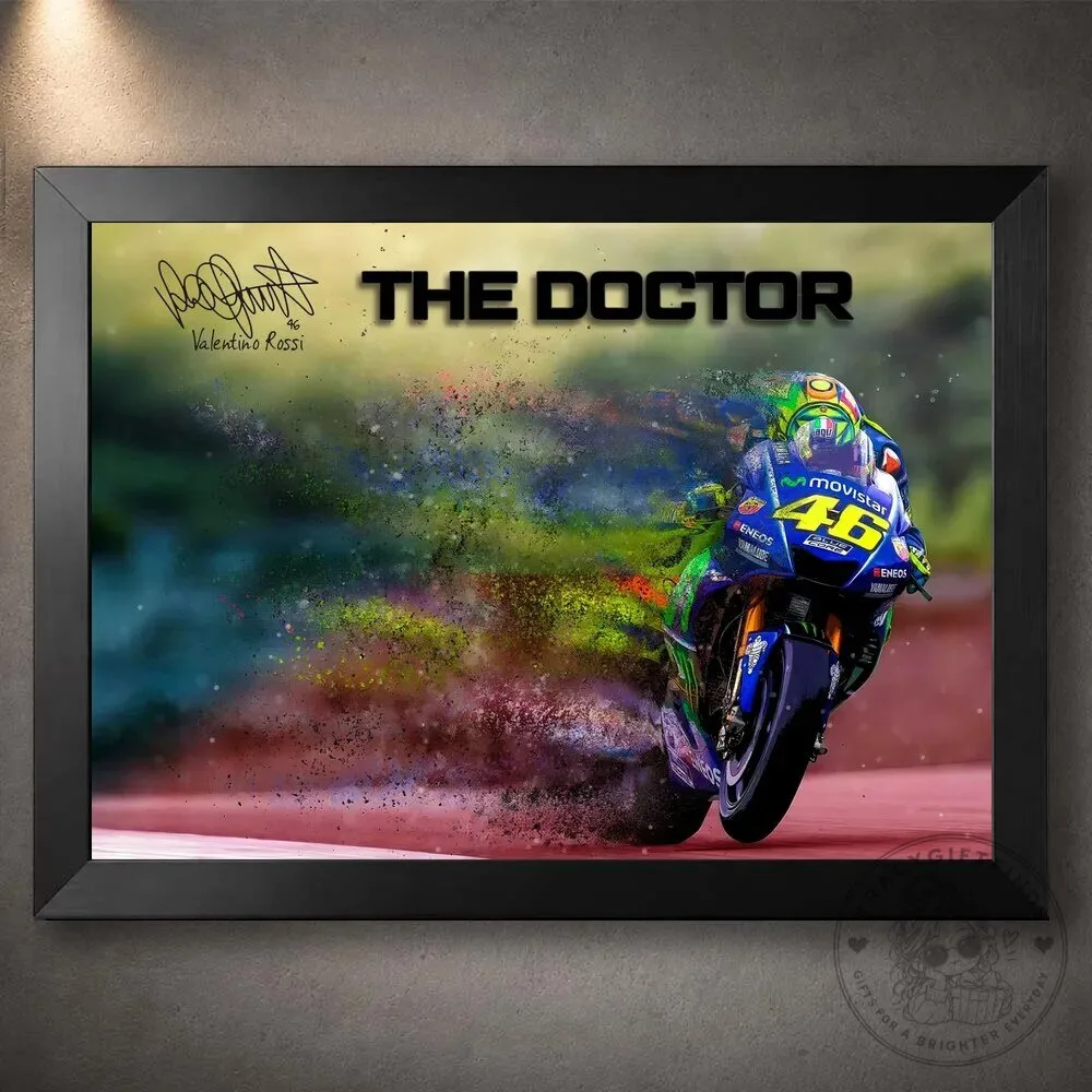 Valentino Rossi The Doctor Motorcycle Racing Wall Art Poster 1 Valentino Rossi The Doctor Motorcycle Racing Wall Art Poster