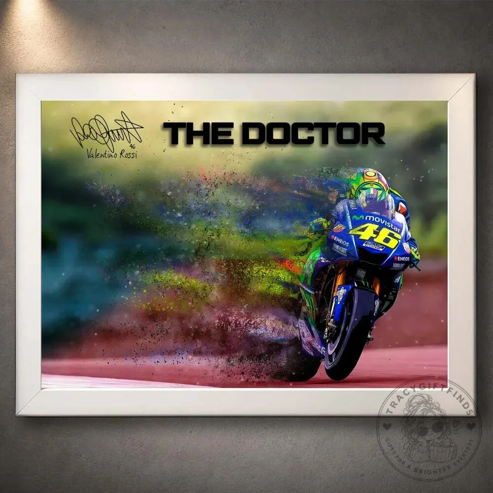 Valentino Rossi The Doctor Motorcycle Racing Wall Art Poster 16 Valentino Rossi The Doctor Motorcycle Racing Wall Art Poster