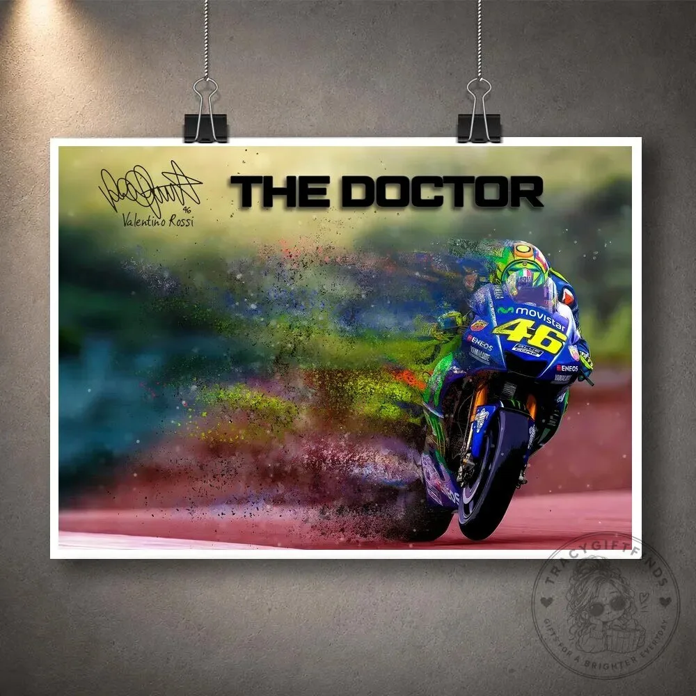 Valentino Rossi The Doctor Motorcycle Racing Wall Art Poster 17 Valentino Rossi The Doctor Motorcycle Racing Wall Art Poster