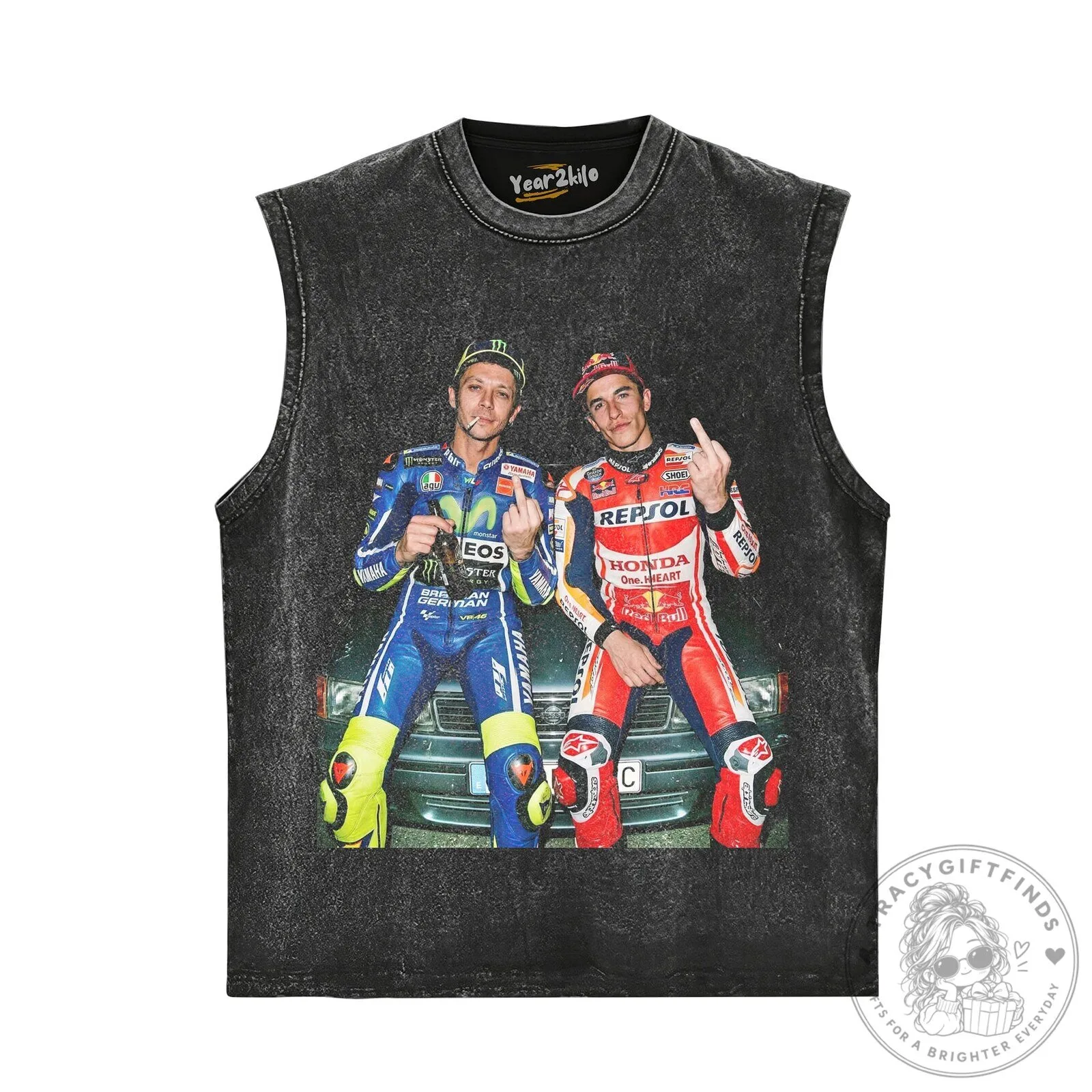 Valentino Rossi and Marc Marquez MotoGP Racing T-Shirt 17 Valentino Rossi and Marc Marquez MotoGP Racing T-Shirt