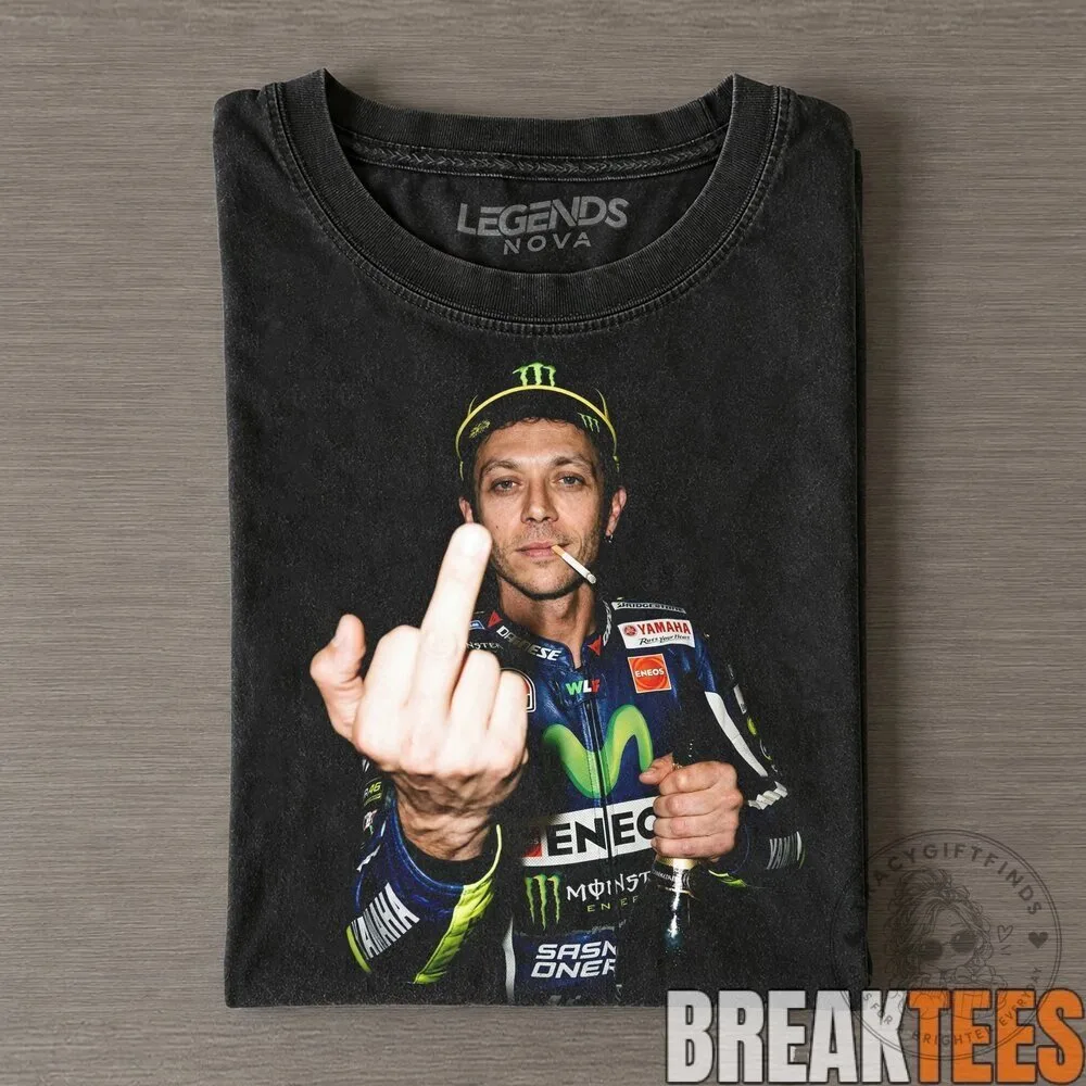 Valentino Rossi The Doctor Middle Finger Graphic T-Shirt 9 Valentino Rossi The Doctor Middle Finger Graphic T-Shirt
