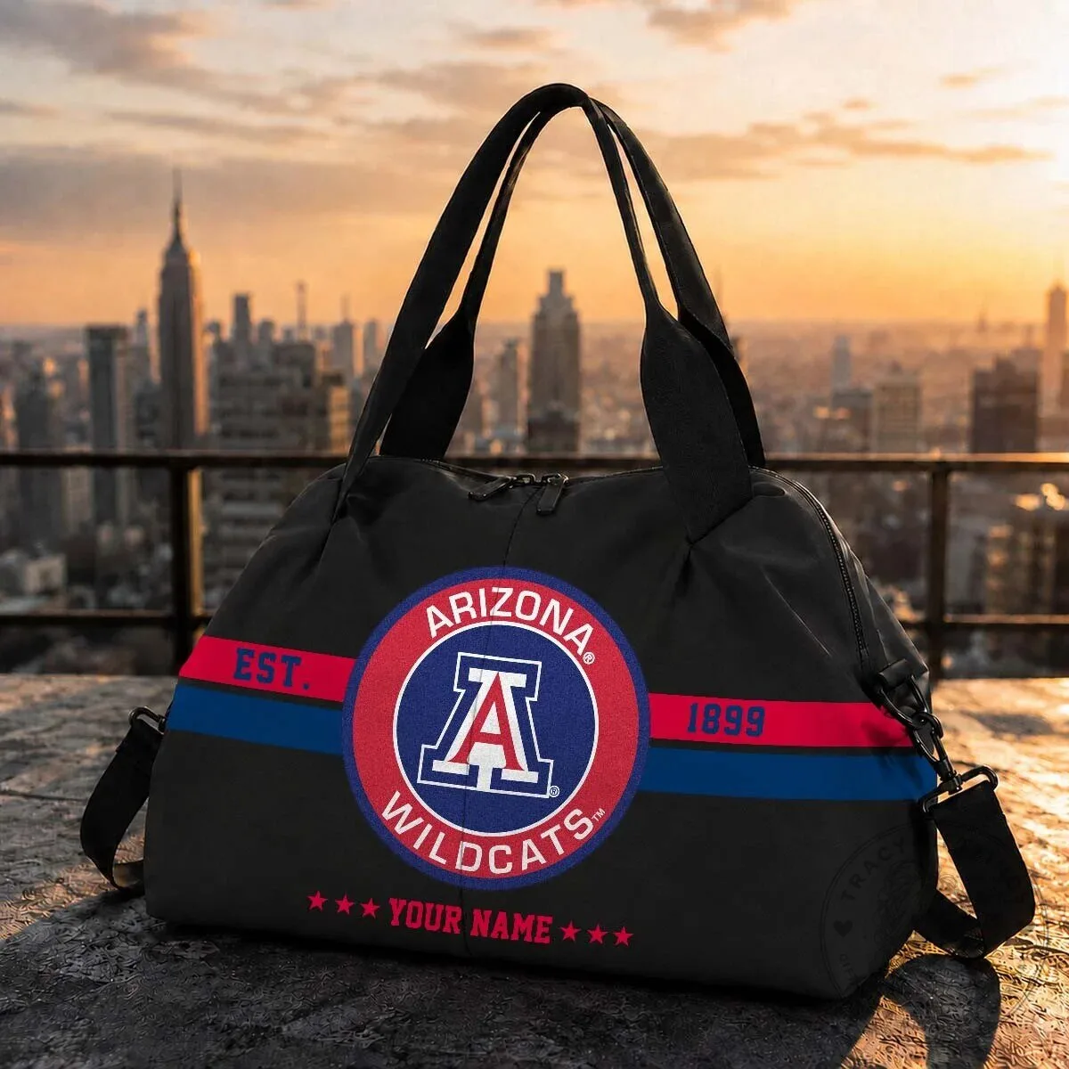 Arizona Wildcats Established 1899 Personalized Black Duffle Bag