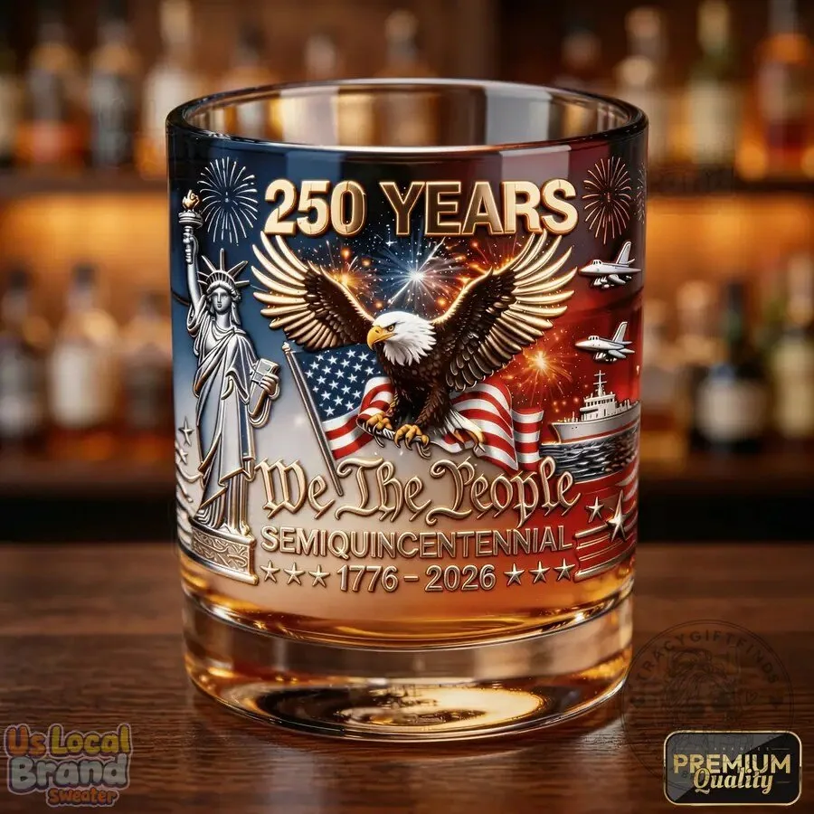We The People 250 Years Semiquincentennial American Whiskey Glass 4 We The People 250 Years Semiquincentennial American Whiskey Glass