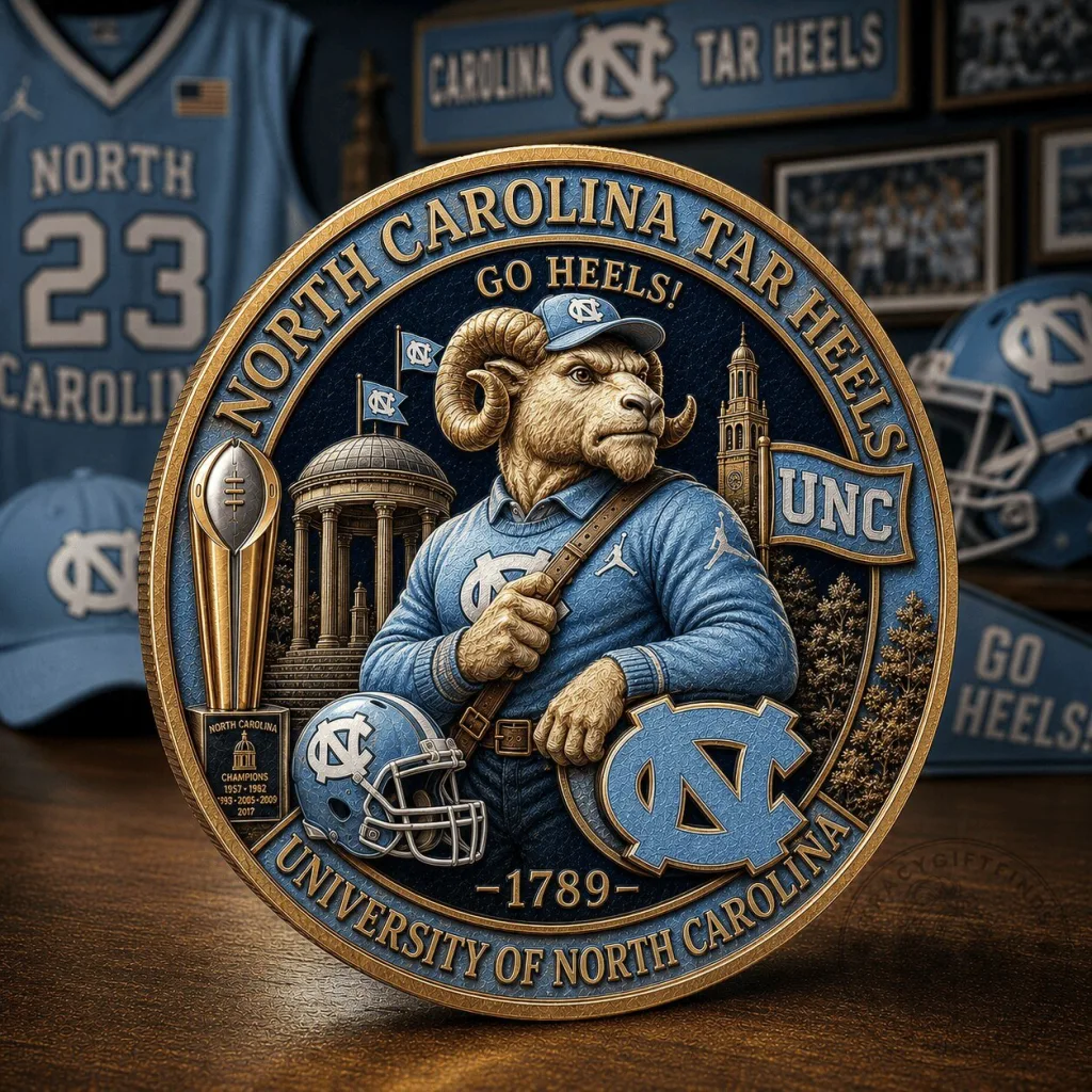 North Carolina Tar Heels University of North Carolina Commemorative Coin North Carolina Tar Heels University of North Carolina Commemorative Coin