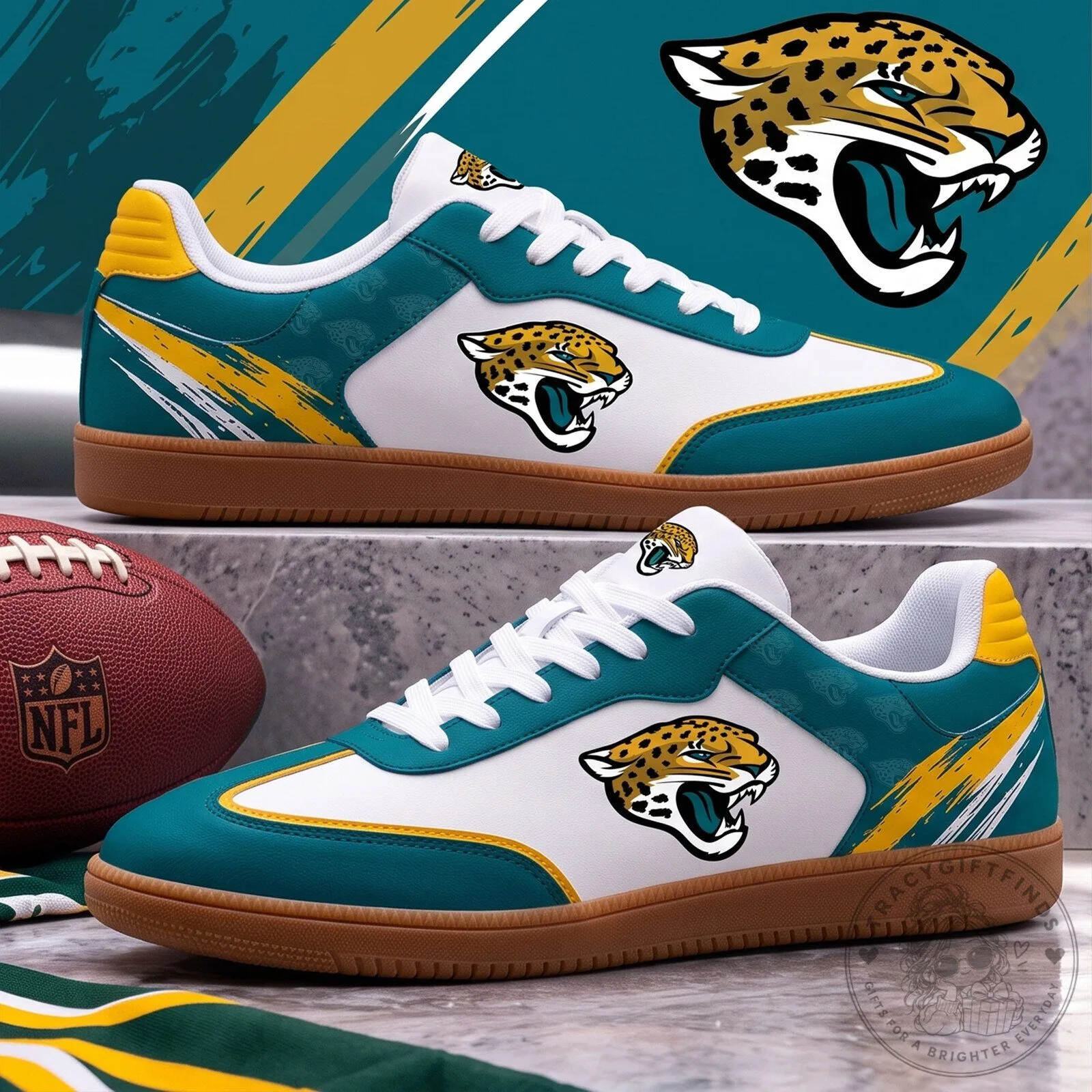 Jacksonville Jaguars National Football League Team Logo Sneakers