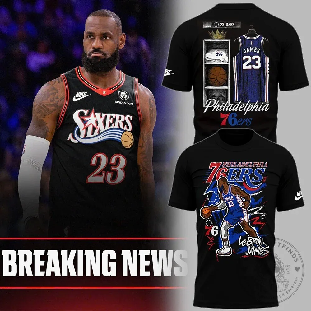 LeBron James Fan T-Shirt for Basketball Lovers of the Philadelphia 76ers