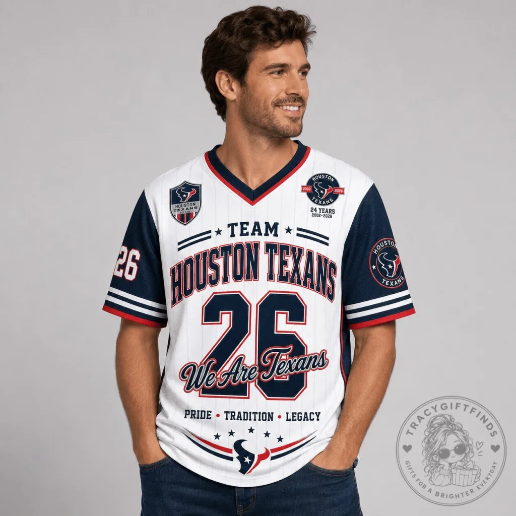 Houston Texans Legacy Pride V-Neck Football Jersey Houston Texans Legacy Pride V-Neck Football Jersey
