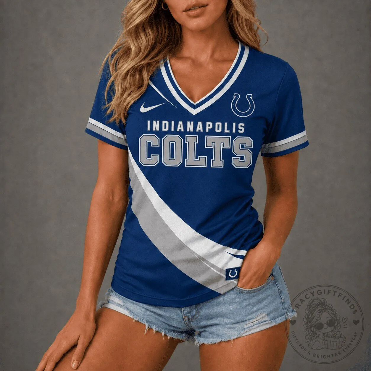 Indianapolis Colts Women's V-Neck Fan Apparel T-Shirt