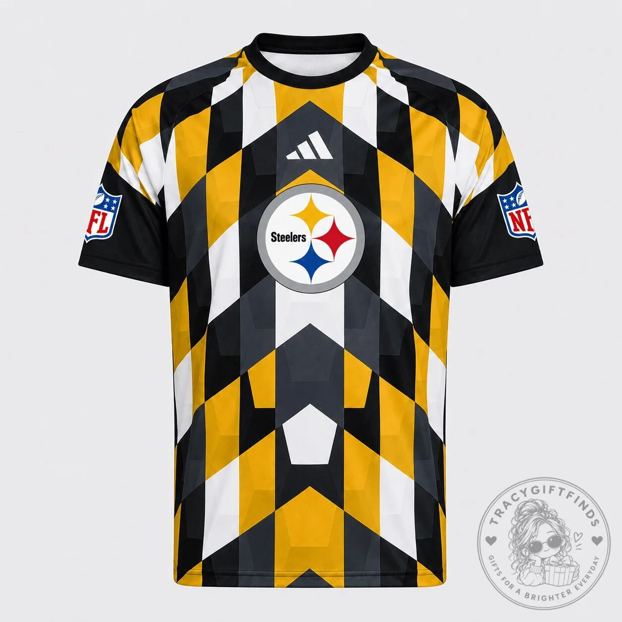 Pittsburgh Steelers NFL Fan Shirt Geometric Performance Jersey 2 Pittsburgh Steelers NFL Fan Shirt Geometric Performance Jersey