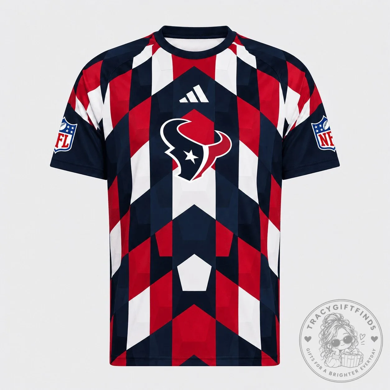 Houston Texans NFL Fan Shirt Geometric Performance Jersey 5 Houston Texans NFL Fan Shirt Geometric Performance Jersey