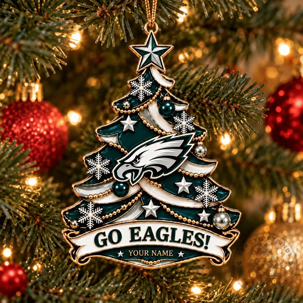Philadelphia Eagles Fan Christmas Tree Ornament Custom Name Go Eagles Philadelphia Eagles Fan Christmas Tree Ornament Custom Name Go Eagles
