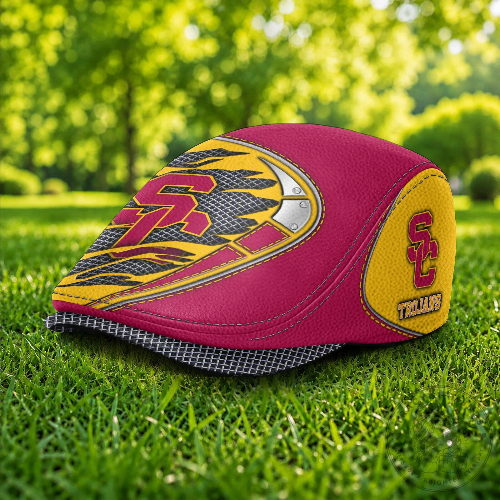USC Trojans NCAA Football Team Golf Flat Cap Hat 5 USC Trojans NCAA Football Team Golf Flat Cap Hat
