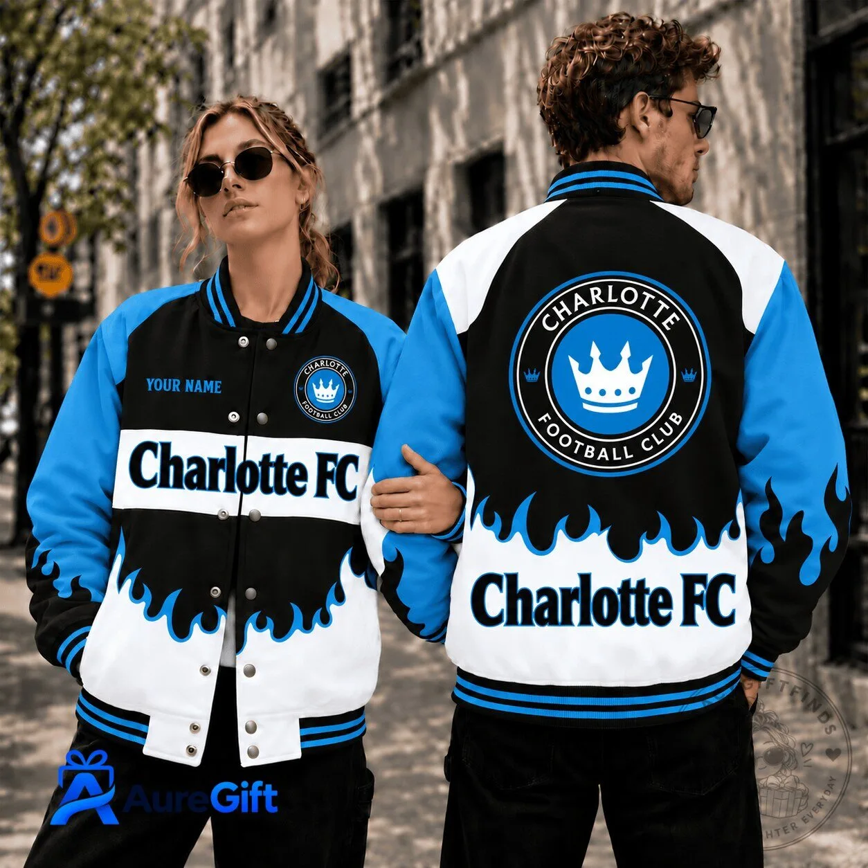 Charlotte FC Major League Soccer Personalized Baseball Jacket