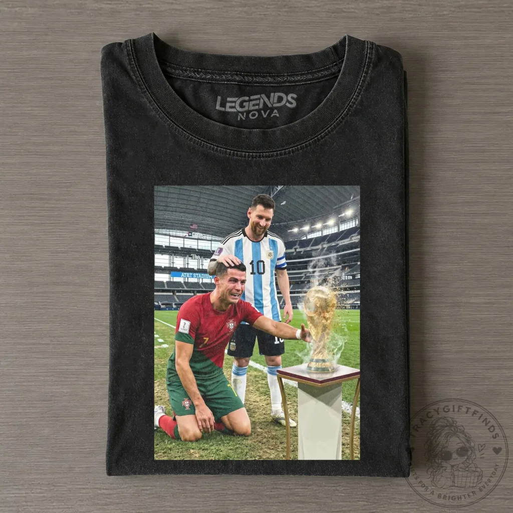 Cristiano Ronaldo and Lionel Messi World Cup Soccer Fan T-Shirt Cristiano Ronaldo and Lionel Messi World Cup Soccer Fan T-Shirt