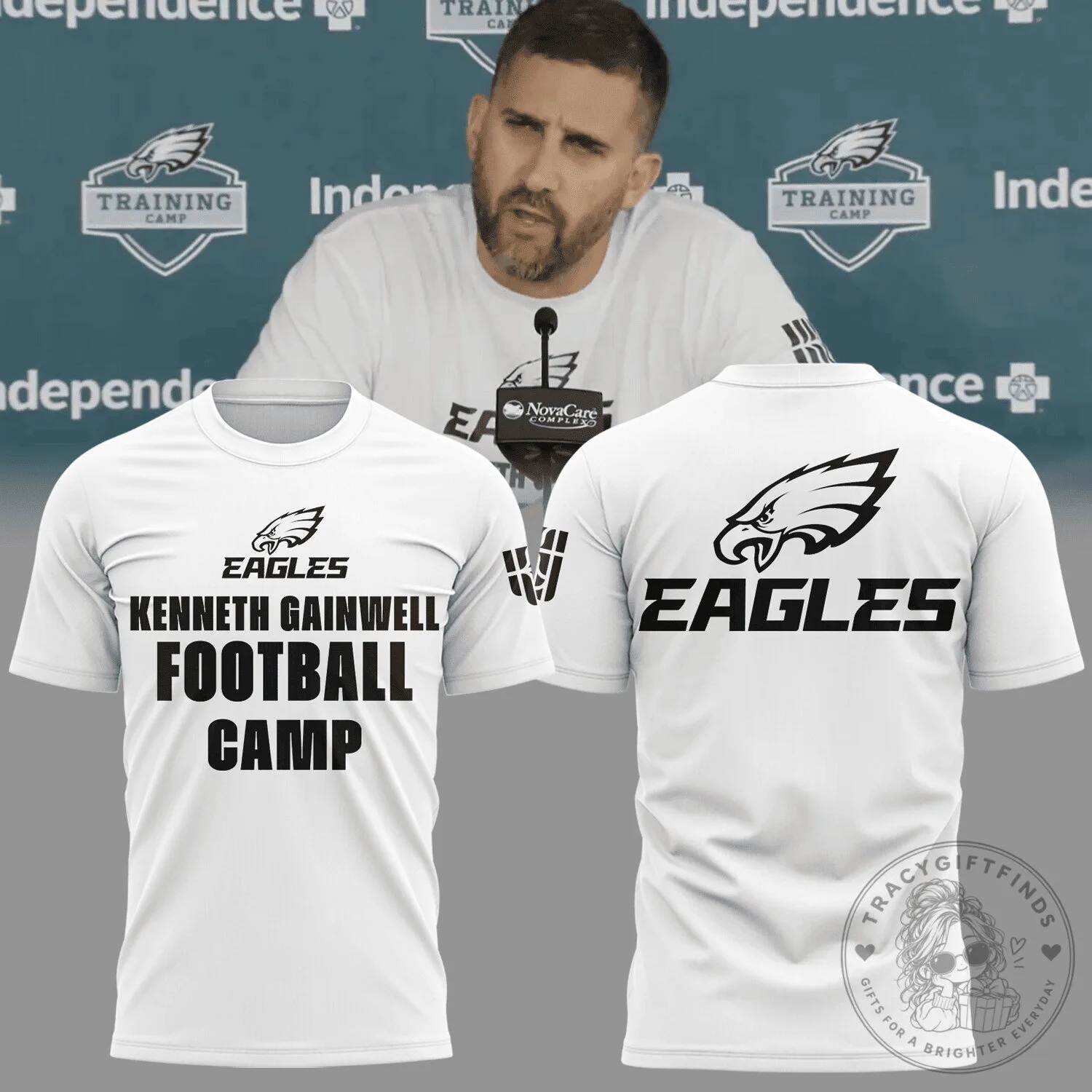 Philadelphia Football Eagles Kenneth Gainwell Training Camp T-Shirt