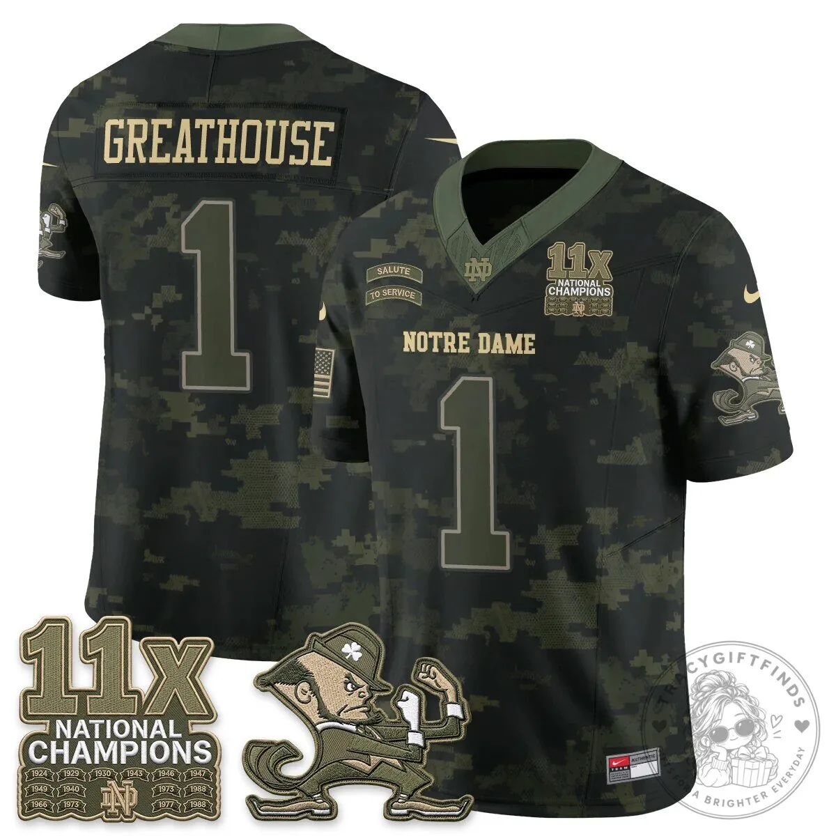 Notre Dame Fighting Irish Football Team Salute To Service Black Jersey 69 Notre Dame Fighting Irish Football Team Salute To Service Black Jersey