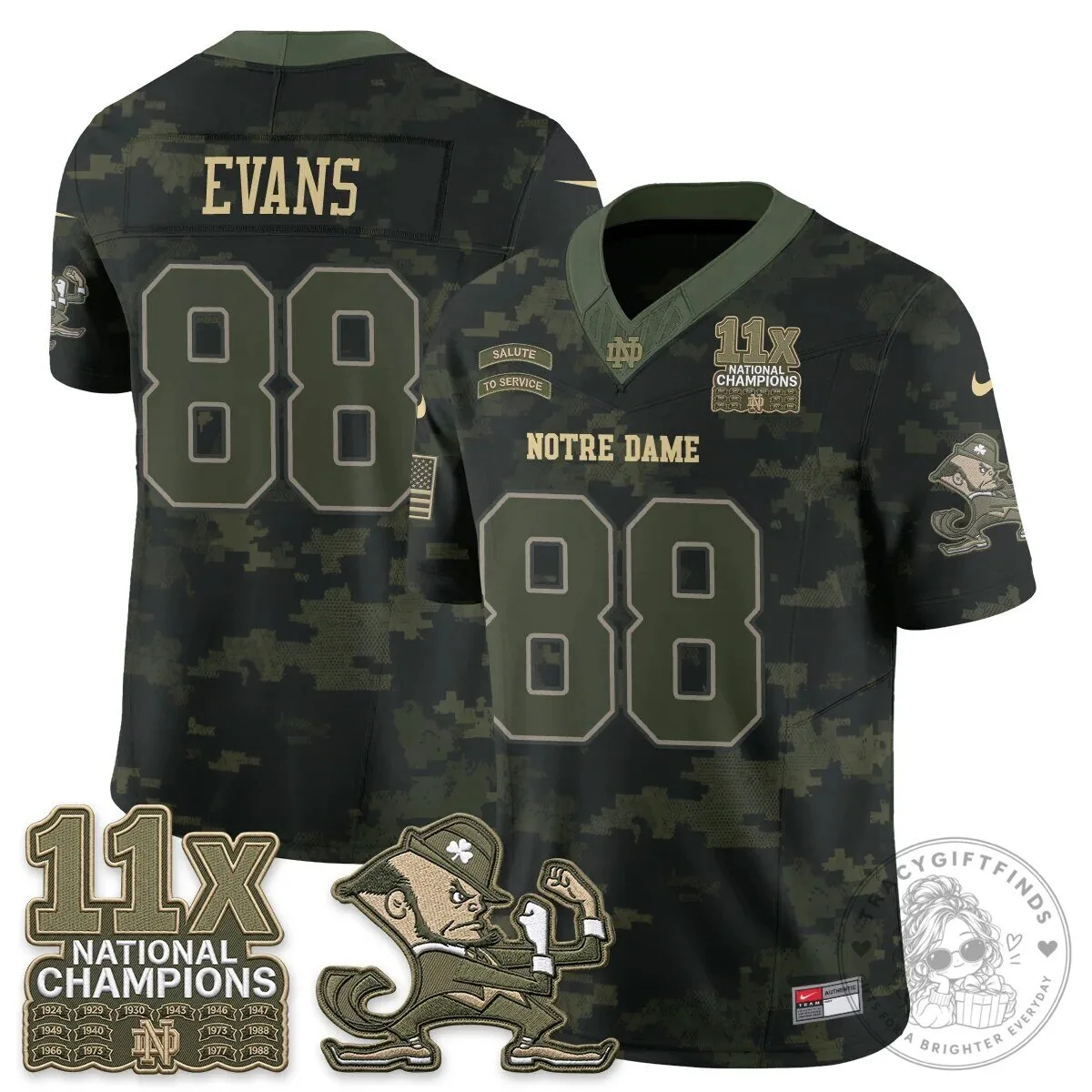 Notre Dame Fighting Irish Football Team Salute To Service Black Jersey 72 Notre Dame Fighting Irish Football Team Salute To Service Black Jersey