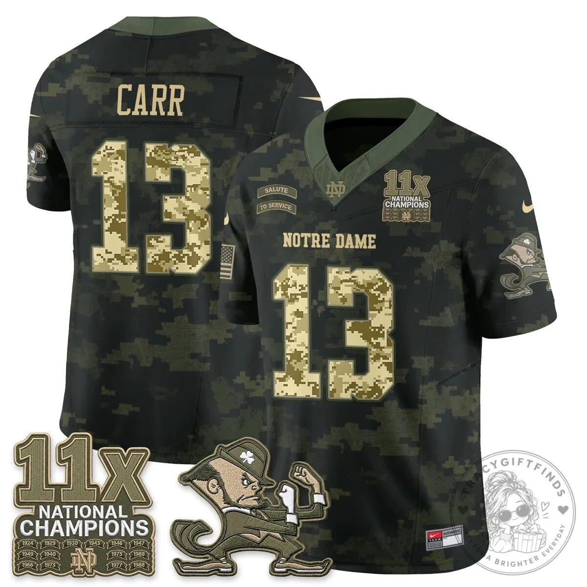 Notre Dame Fighting Irish Football Team Salute To Service Black Jersey 76 Notre Dame Fighting Irish Football Team Salute To Service Black Jersey