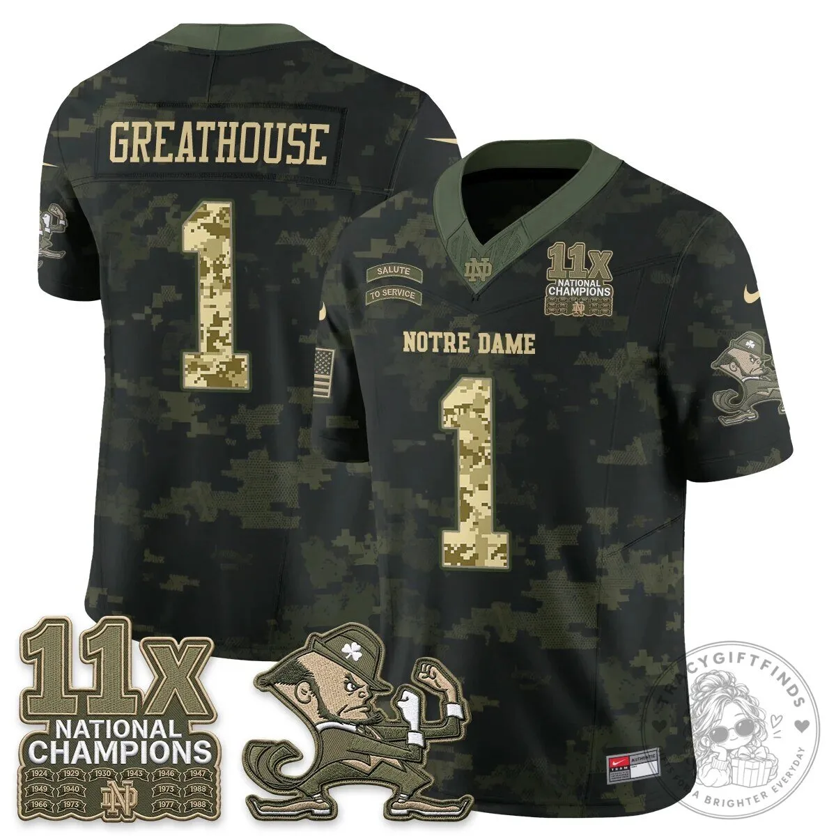 Notre Dame Fighting Irish Football Team Salute To Service Black Jersey 81 Notre Dame Fighting Irish Football Team Salute To Service Black Jersey