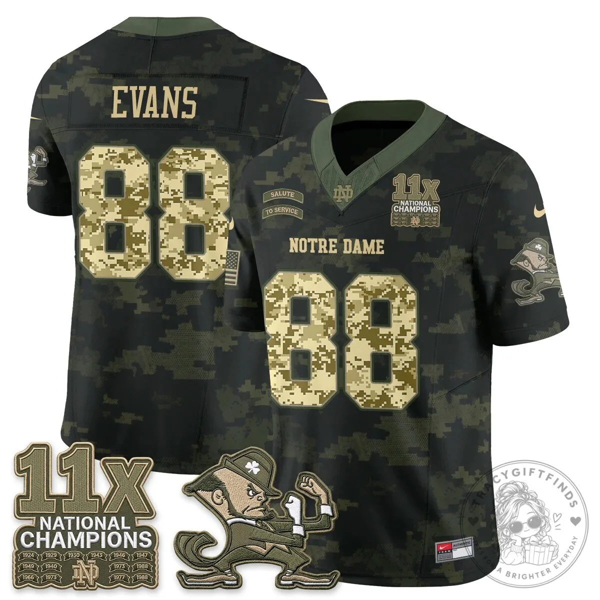 Notre Dame Fighting Irish Football Team Salute To Service Black Jersey 84 Notre Dame Fighting Irish Football Team Salute To Service Black Jersey