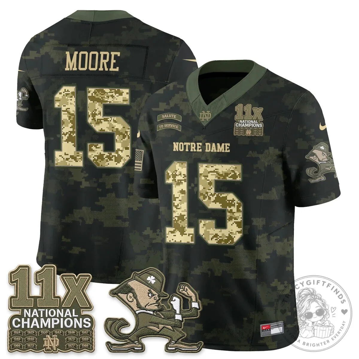 Notre Dame Fighting Irish Football Team Salute To Service Black Jersey 85 Notre Dame Fighting Irish Football Team Salute To Service Black Jersey