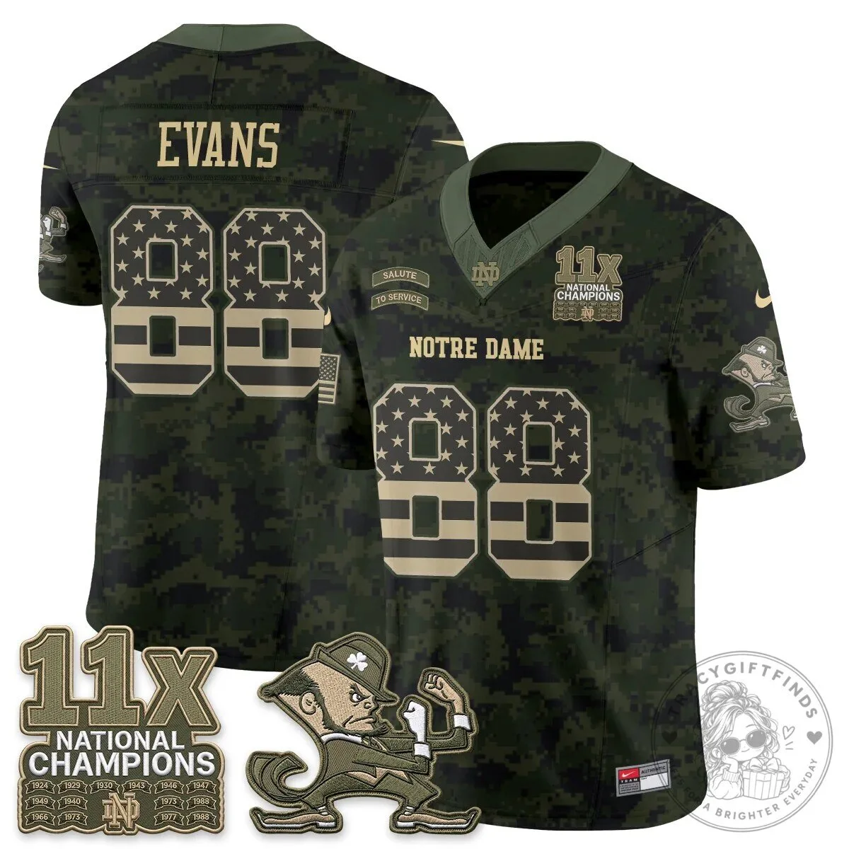 Notre Dame Fighting Irish Football Team Salute To Service Black Jersey 96 Notre Dame Fighting Irish Football Team Salute To Service Black Jersey
