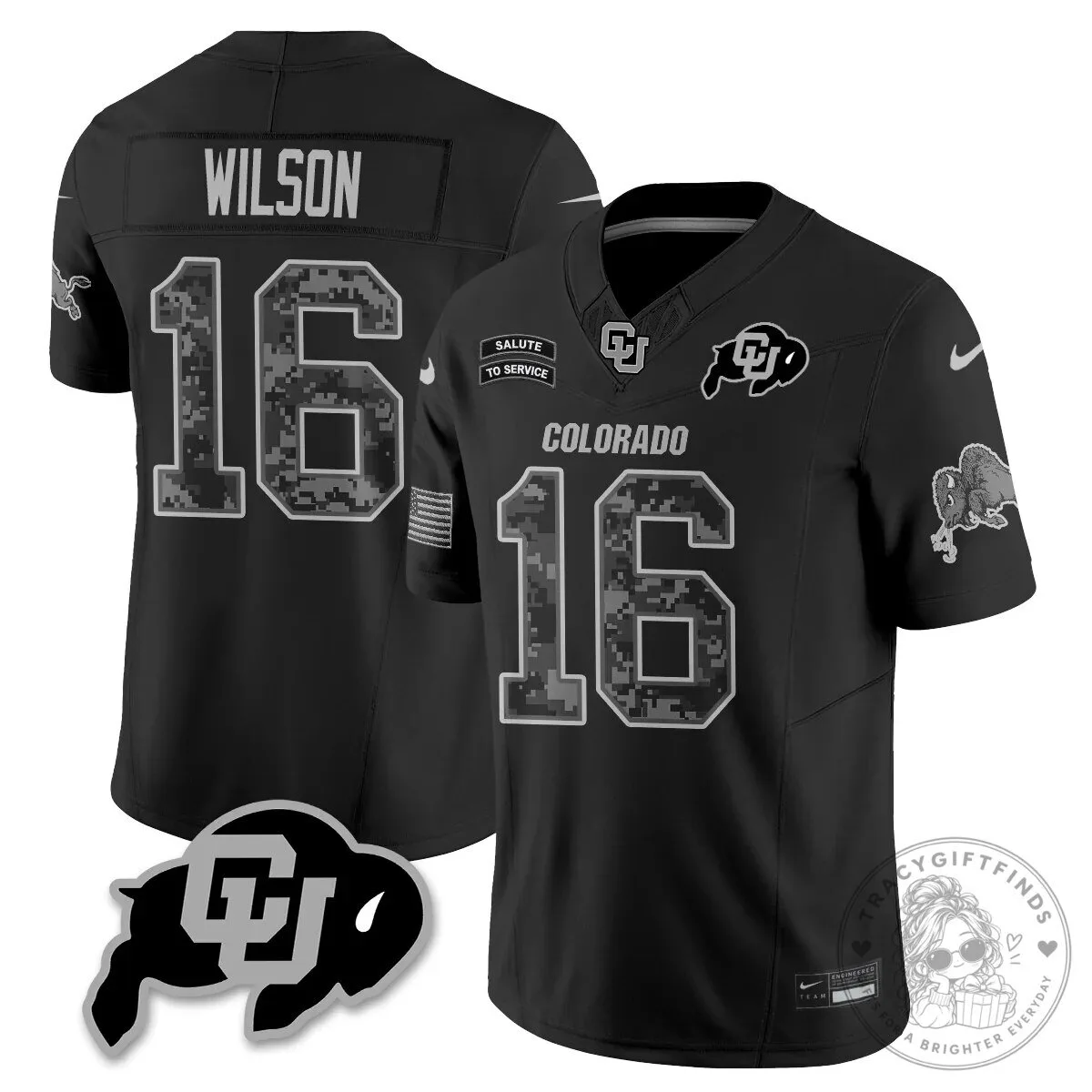 Colorado Buffaloes Lewis Salute To Service Football Jersey 45 Colorado Buffaloes Lewis Salute To Service Football Jersey