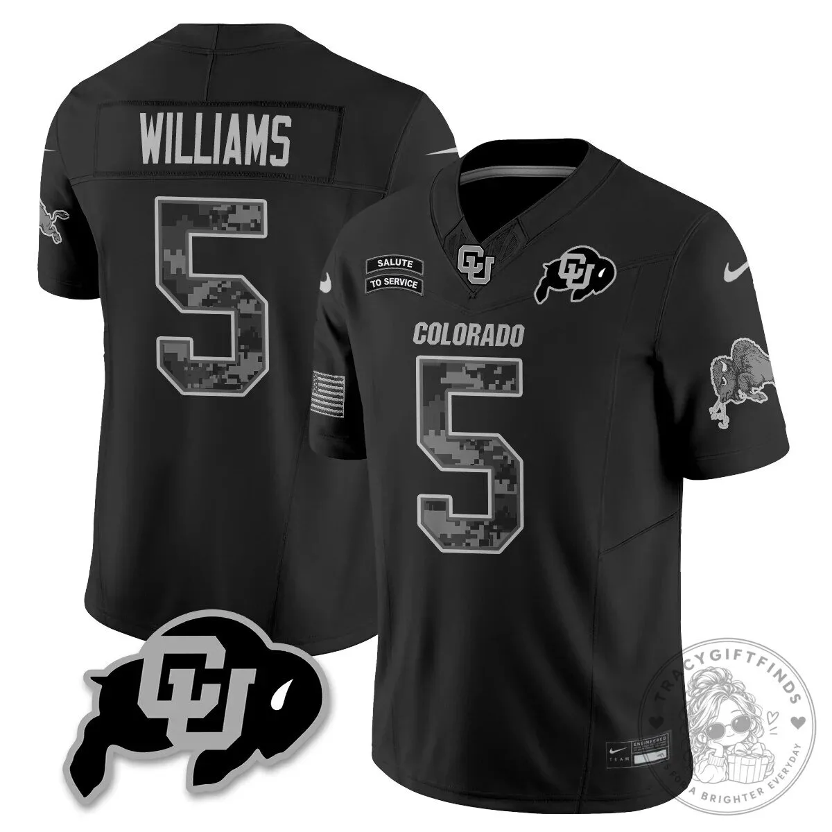 Colorado Buffaloes Lewis Salute To Service Football Jersey 46 Colorado Buffaloes Lewis Salute To Service Football Jersey