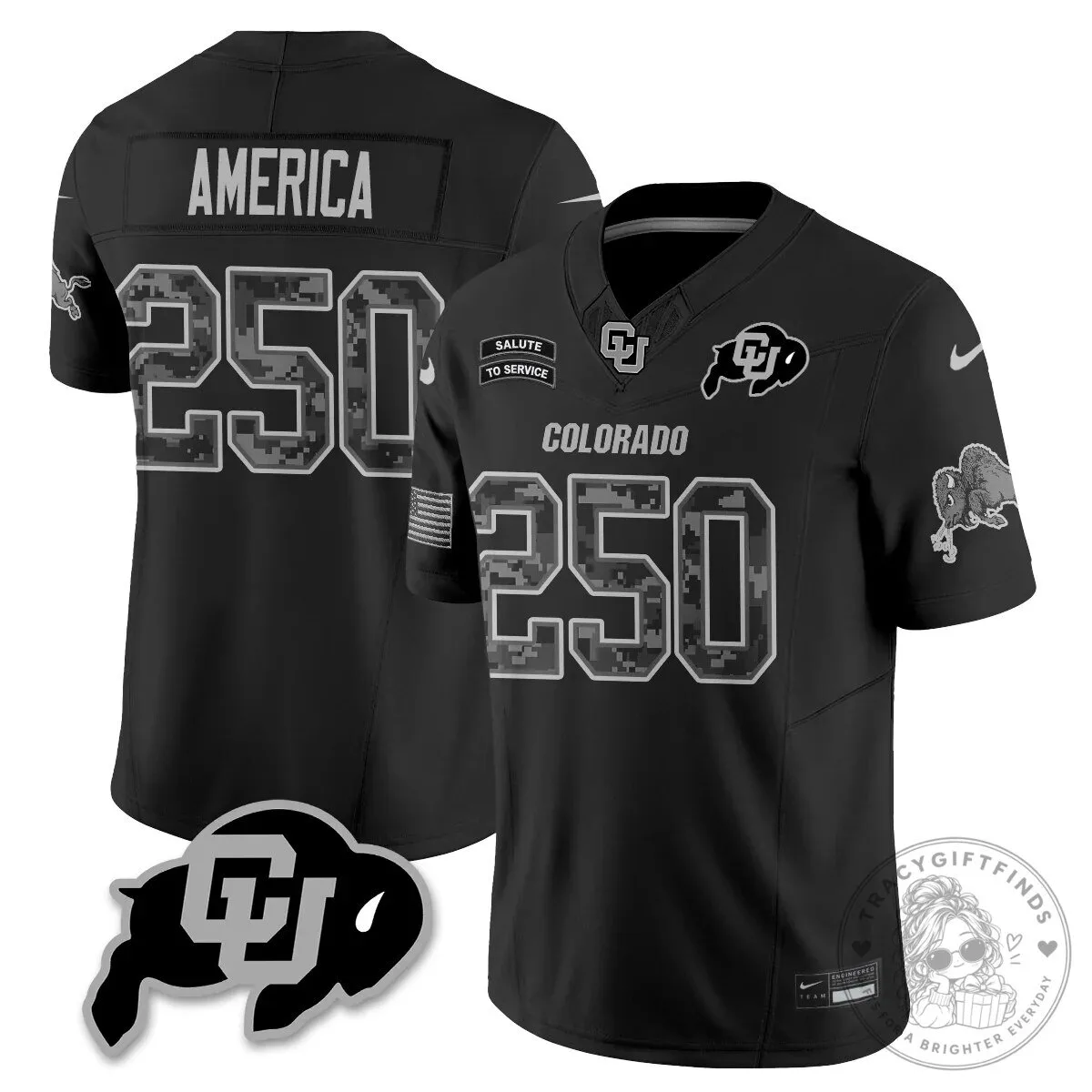 Colorado Buffaloes Lewis Salute To Service Football Jersey 52 Colorado Buffaloes Lewis Salute To Service Football Jersey