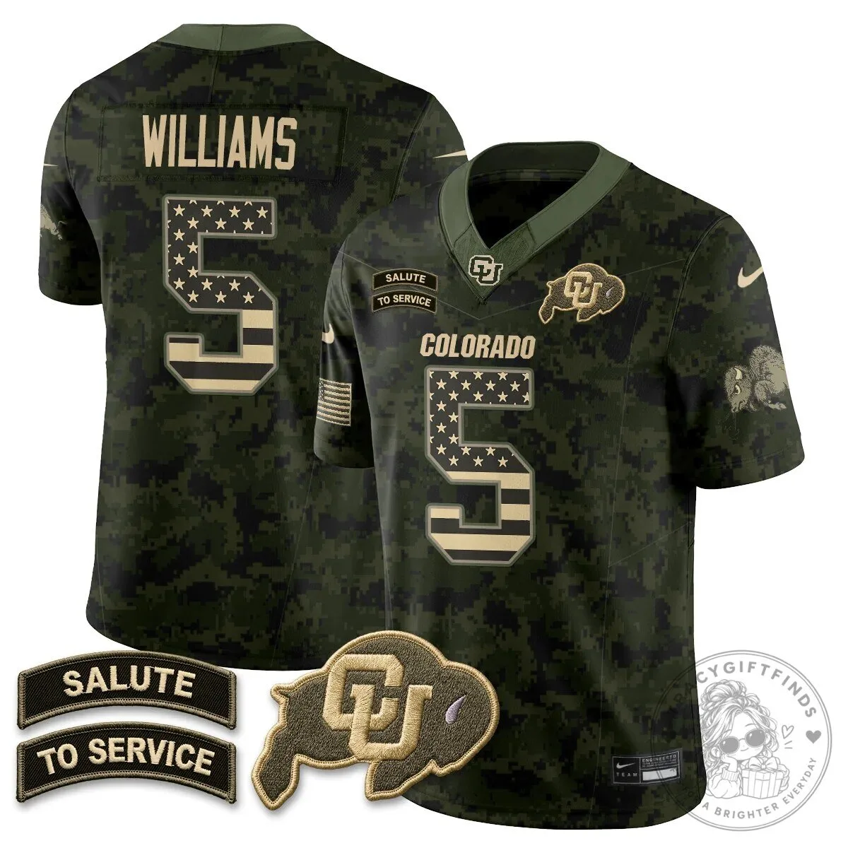 Colorado Buffaloes Lewis Salute To Service Football Jersey 56 Colorado Buffaloes Lewis Salute To Service Football Jersey