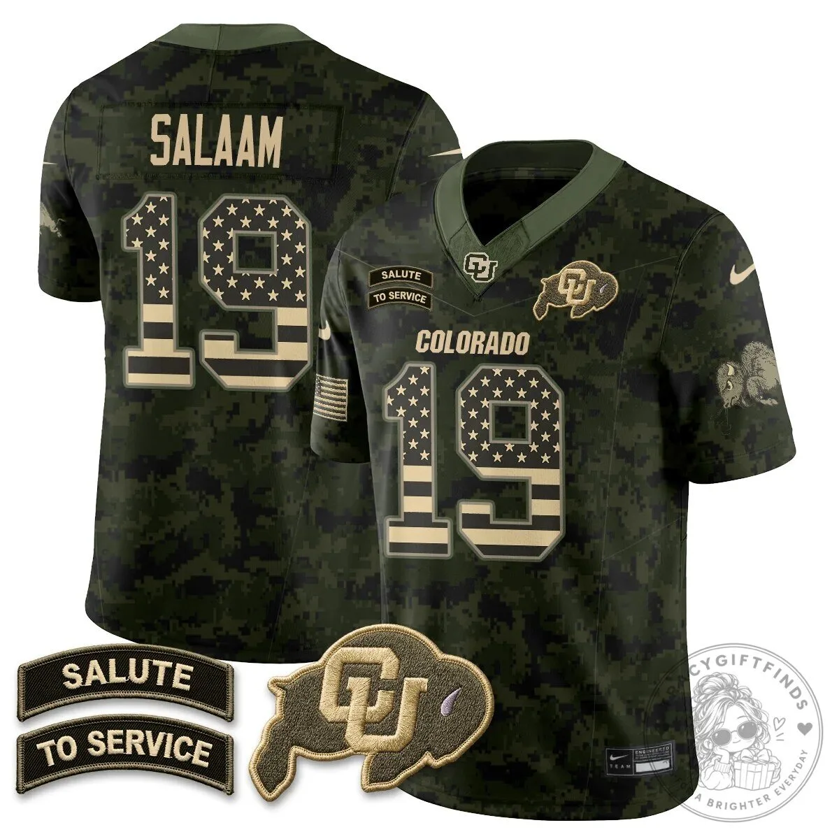 Colorado Buffaloes Lewis Salute To Service Football Jersey 60 Colorado Buffaloes Lewis Salute To Service Football Jersey