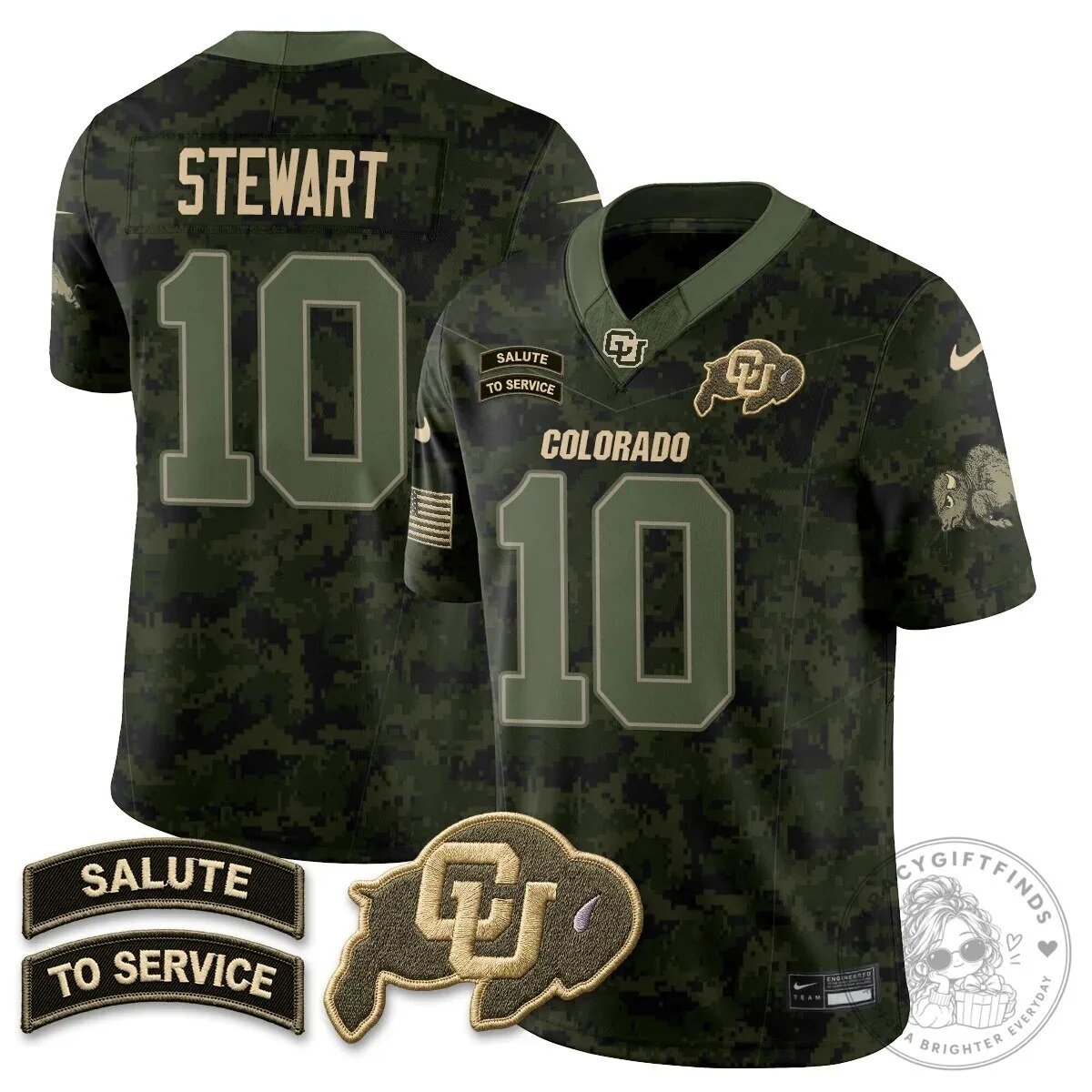 Colorado Buffaloes Lewis Salute To Service Football Jersey 71 Colorado Buffaloes Lewis Salute To Service Football Jersey