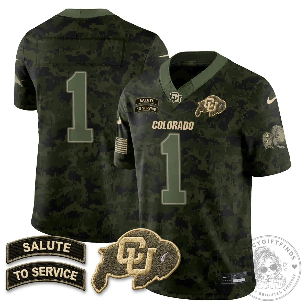 Colorado Buffaloes Lewis Salute To Service Football Jersey 73 Colorado Buffaloes Lewis Salute To Service Football Jersey