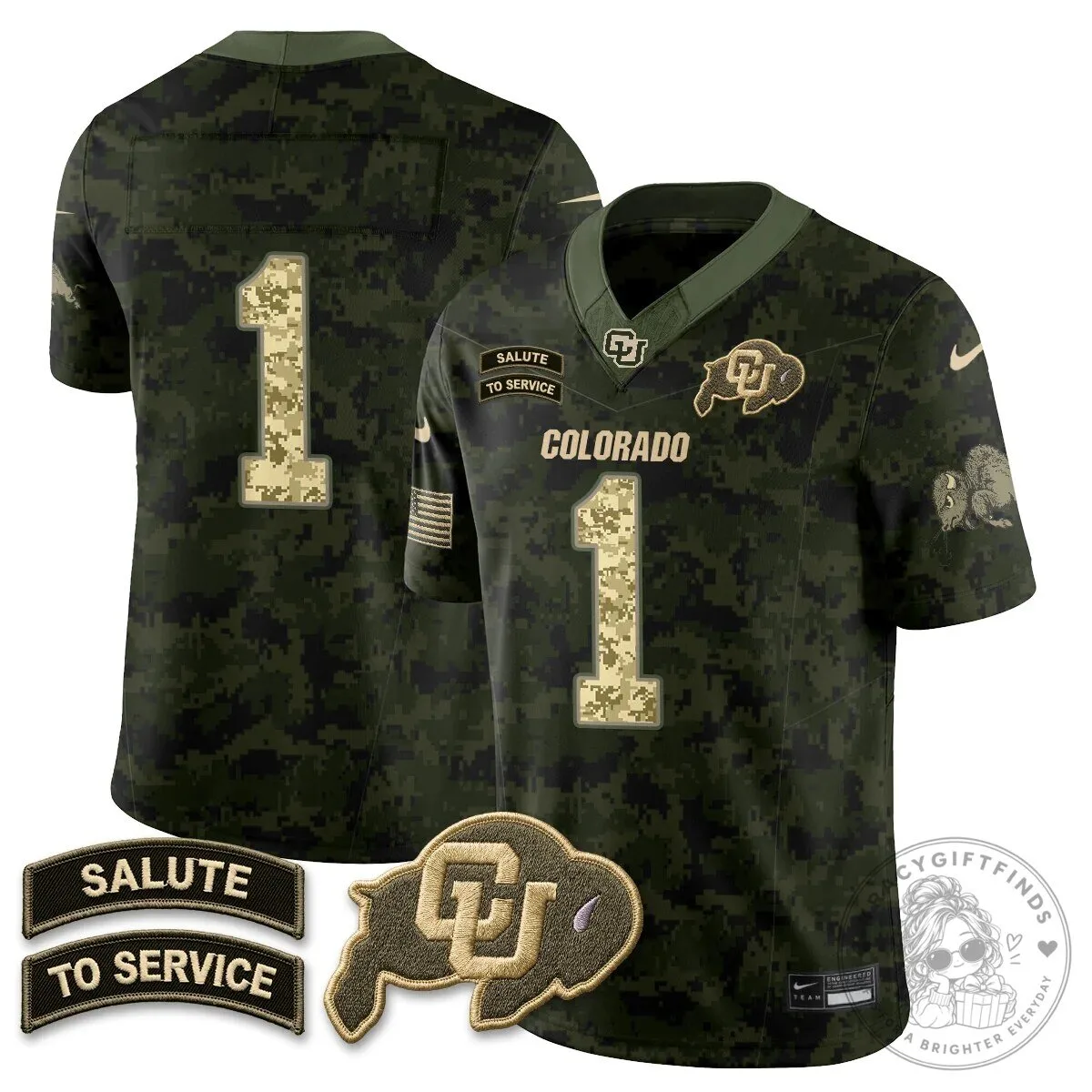 Colorado Buffaloes Lewis Salute To Service Football Jersey 83 Colorado Buffaloes Lewis Salute To Service Football Jersey