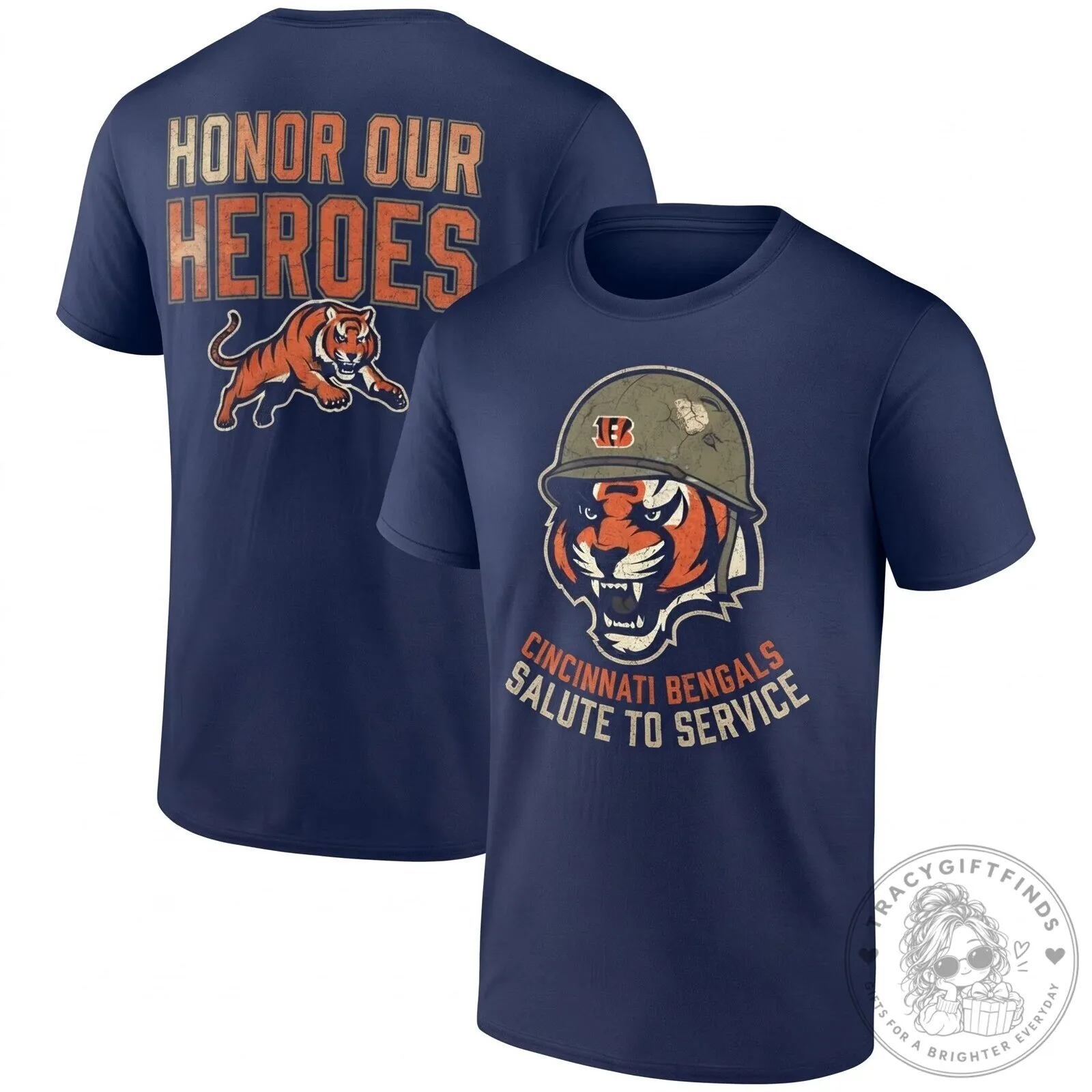Honor Our Heroes T-Shirt - Cincinnati Bengals Salute to Service 10 Honor Our Heroes T-Shirt - Cincinnati Bengals Salute to Service