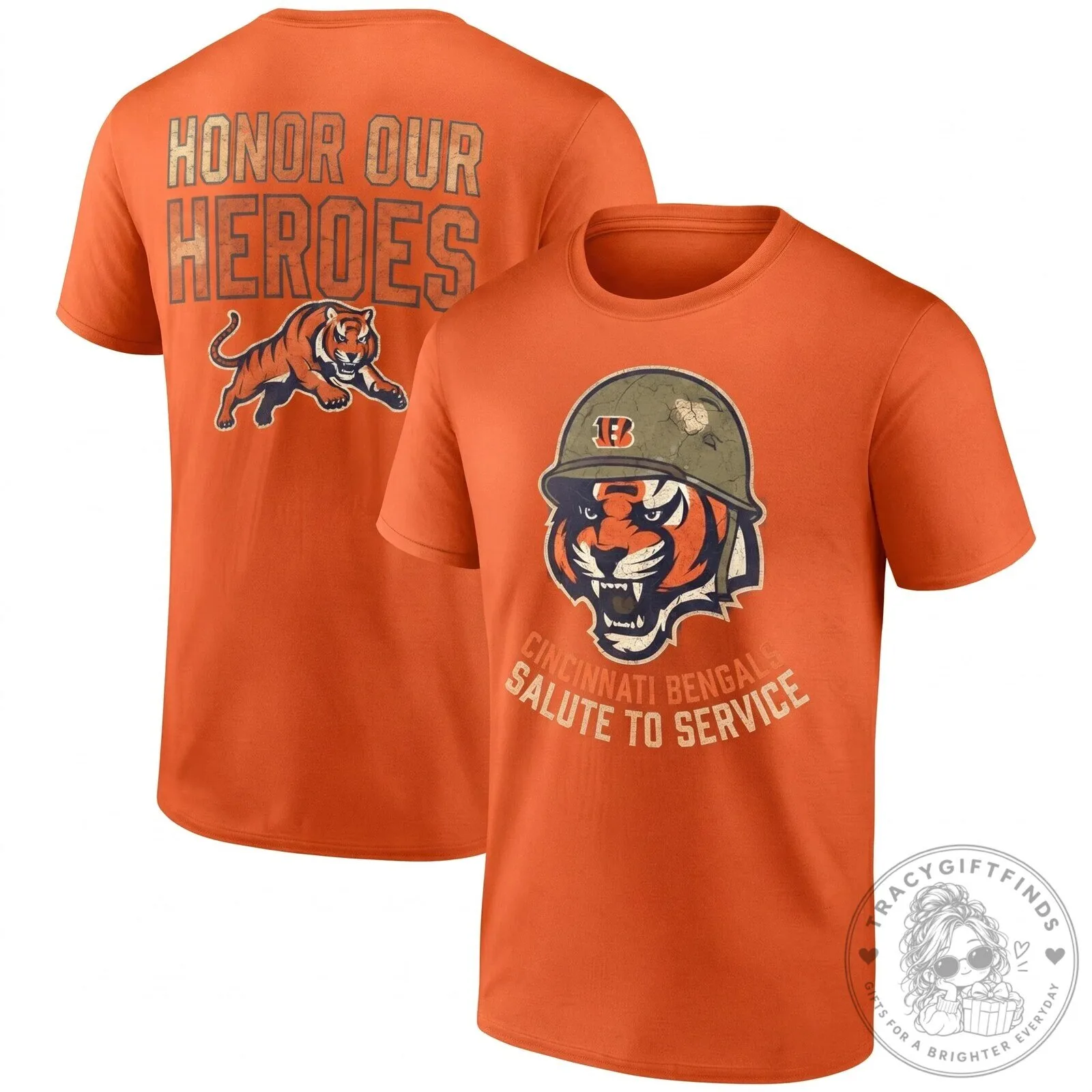 Honor Our Heroes T-Shirt - Cincinnati Bengals Salute to Service 12 Honor Our Heroes T-Shirt - Cincinnati Bengals Salute to Service
