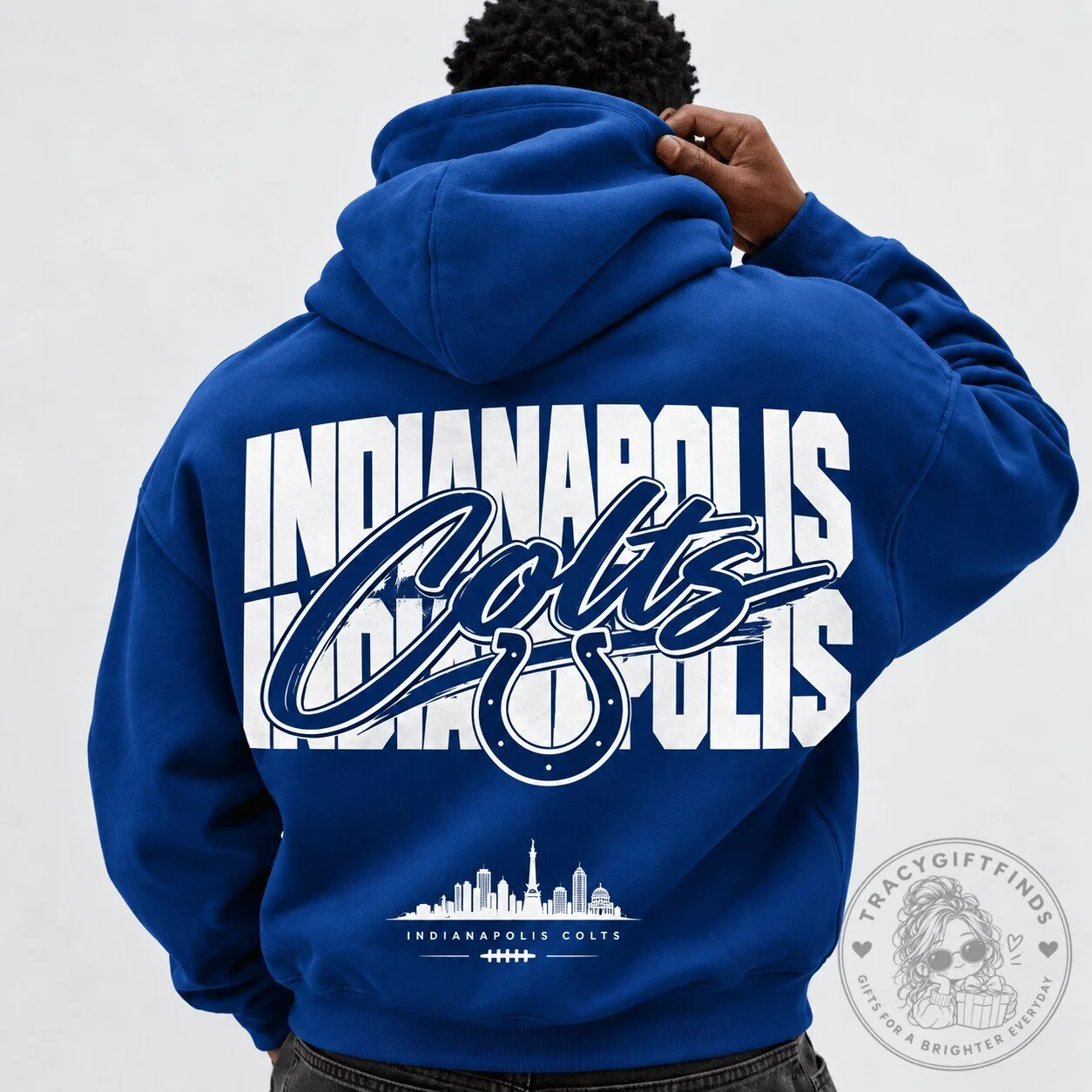 Indianapolis Colts Football Team Skyline Fan Hoodie 2 Indianapolis Colts Football Team Skyline Fan Hoodie