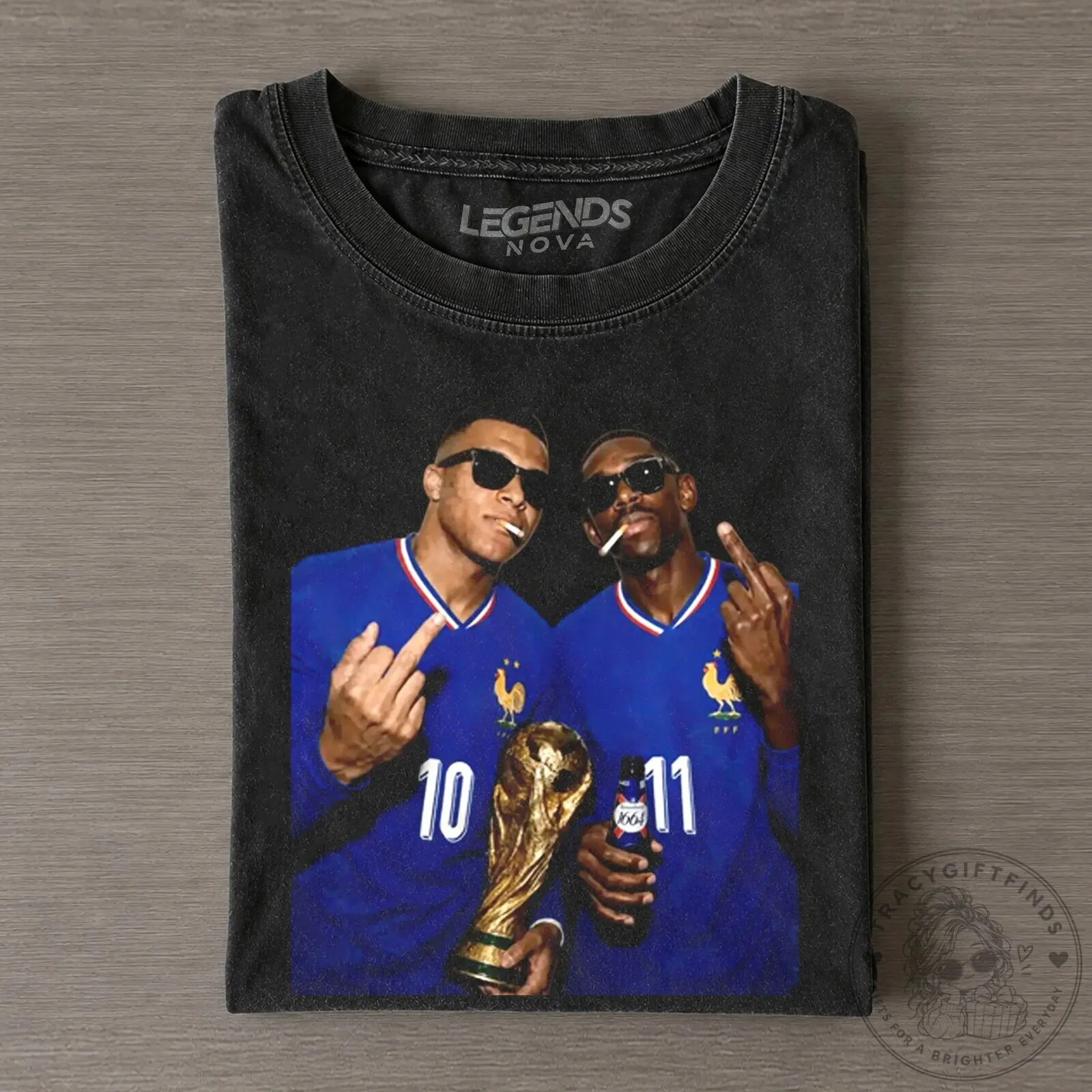 Ousmane Dembélé Kylian Mbappé France Football World Cup T-Shirt