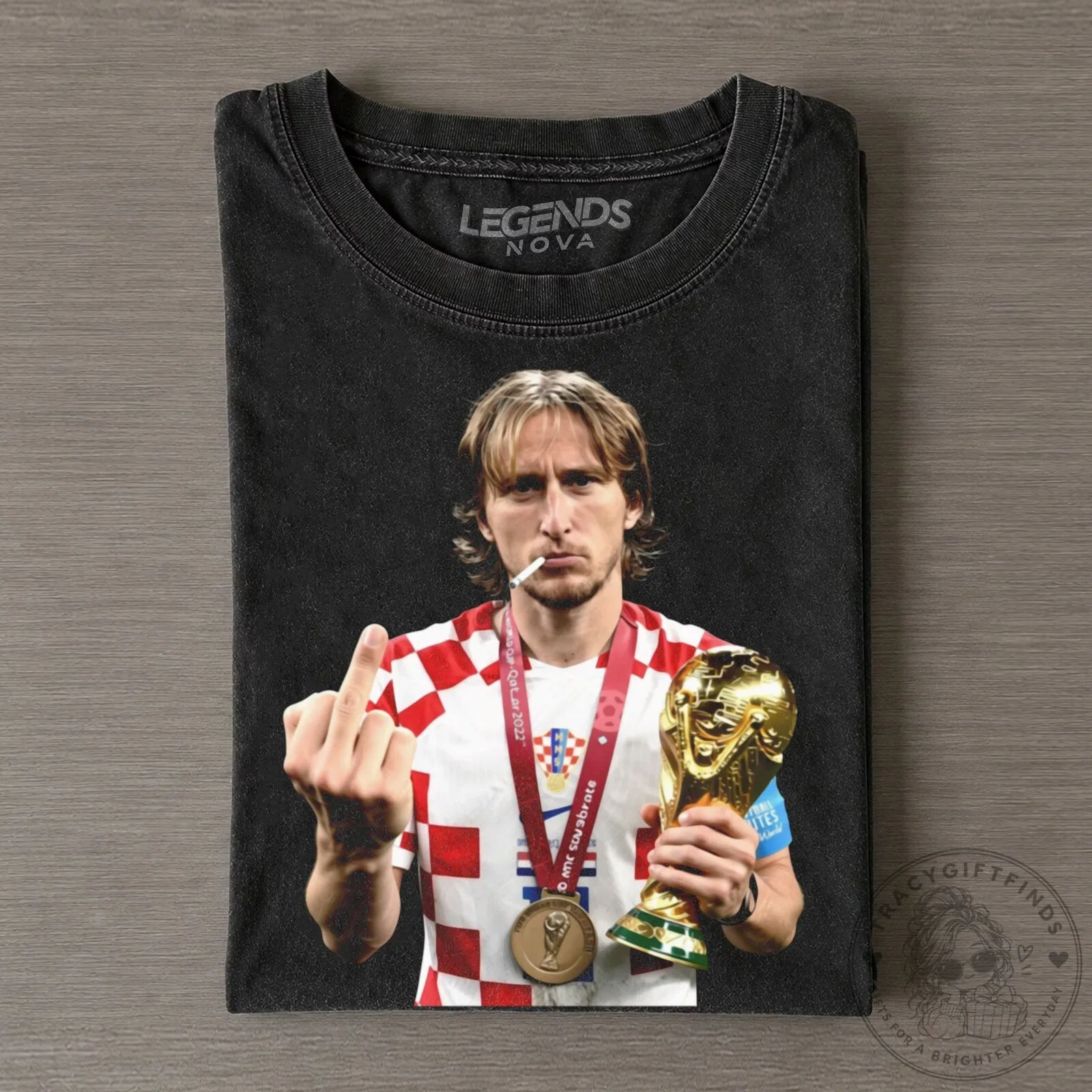 Croatia Luka Modric World Cup Champion Middle Finger T-Shirt