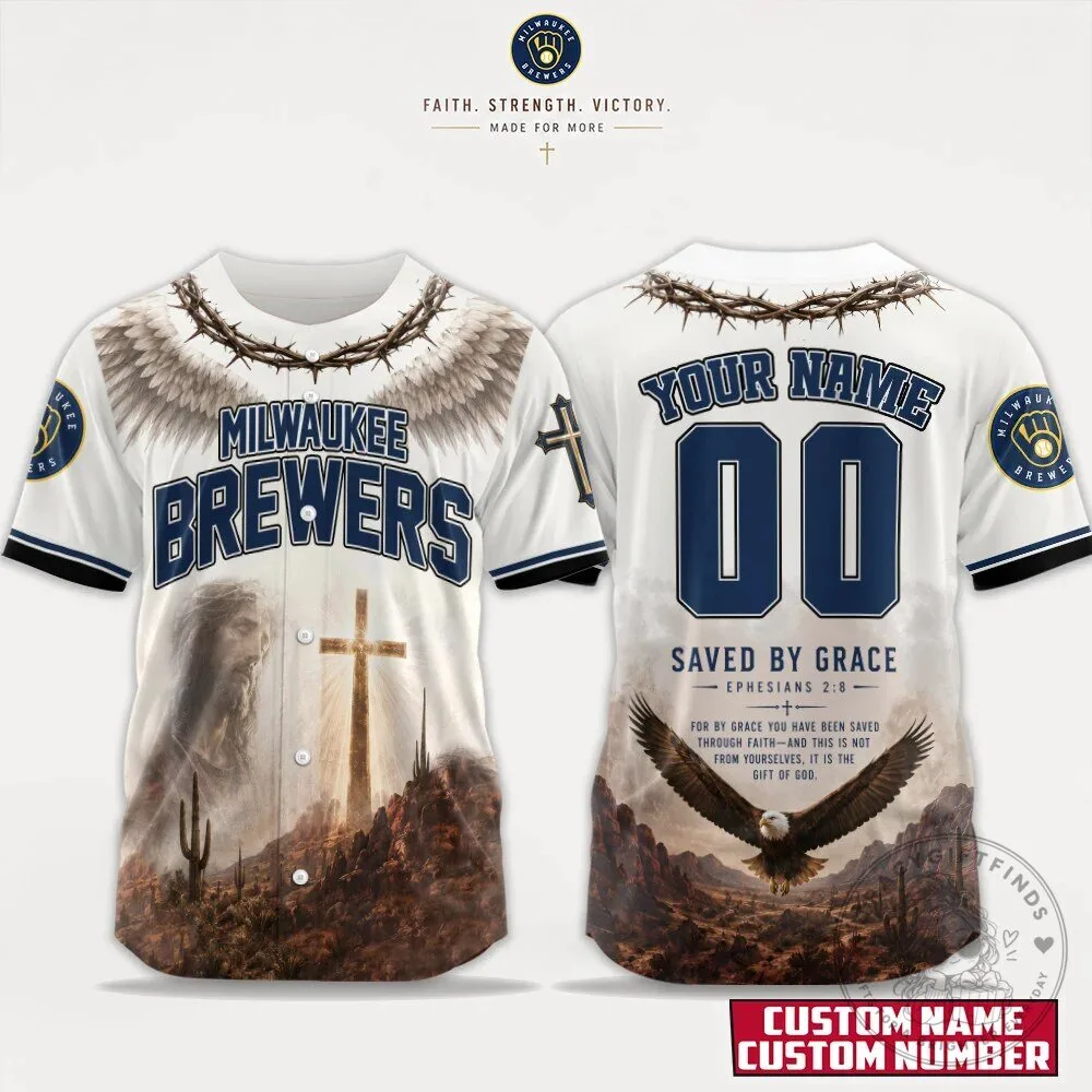 Milwaukee Brewers Baseball Jersey Personalized Christian Faith