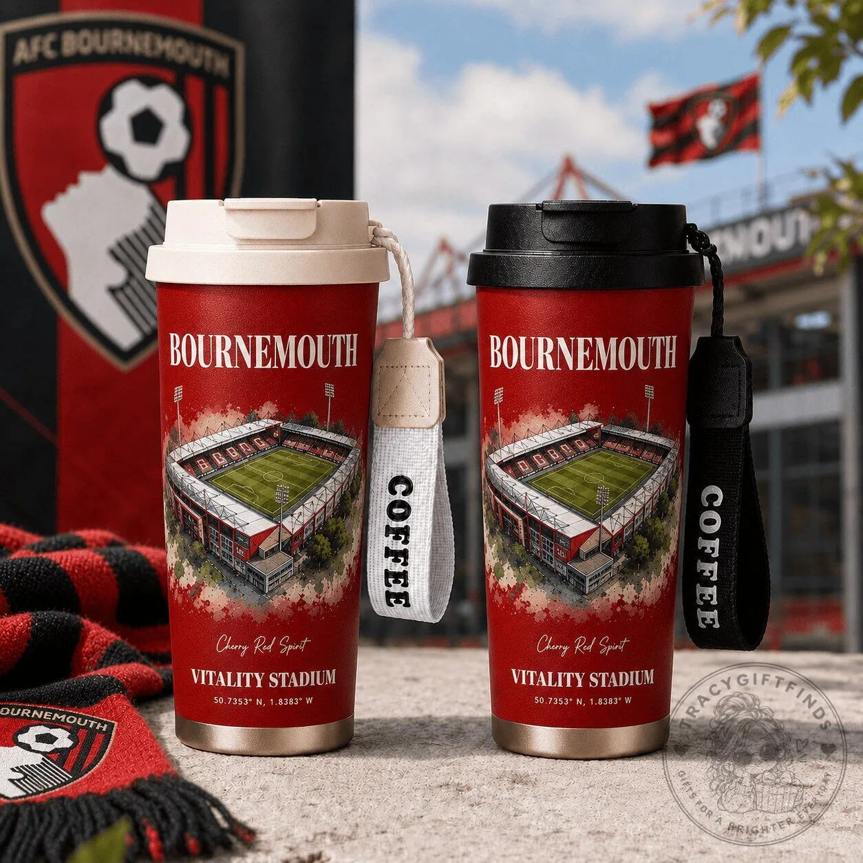 AFC Bournemouth Vitality Stadium Football Fan Coffee Tumbler